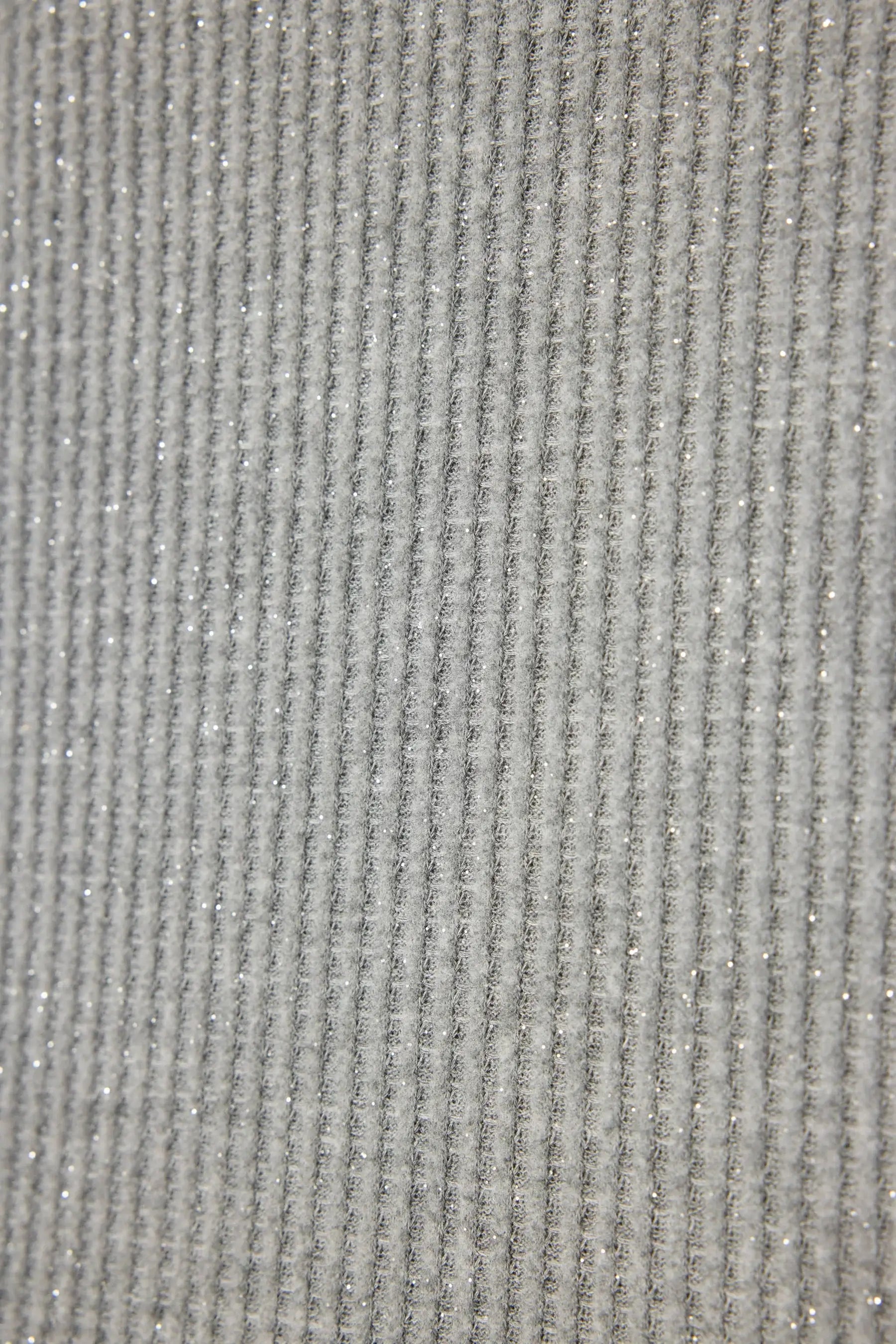 Charcoal Fireside Sparkle Brushed Thermal PJ Set | Long Sleeve Top & Jogger Pants | PJ Salvage close up of grey sparkle fabric