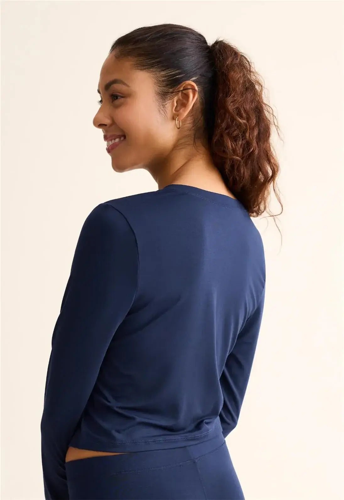 Fleur't TENCEL Modal Cropped Henley Top
