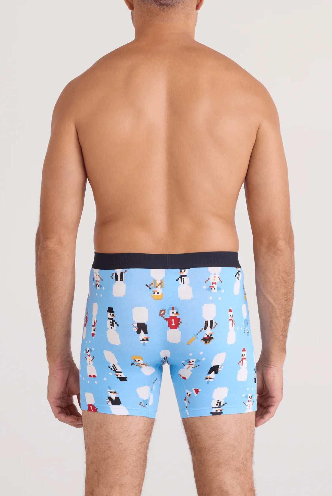 men's comfort boxer briefs with ball pouch technology by saxx - 2 pack gift box in frosty gamer