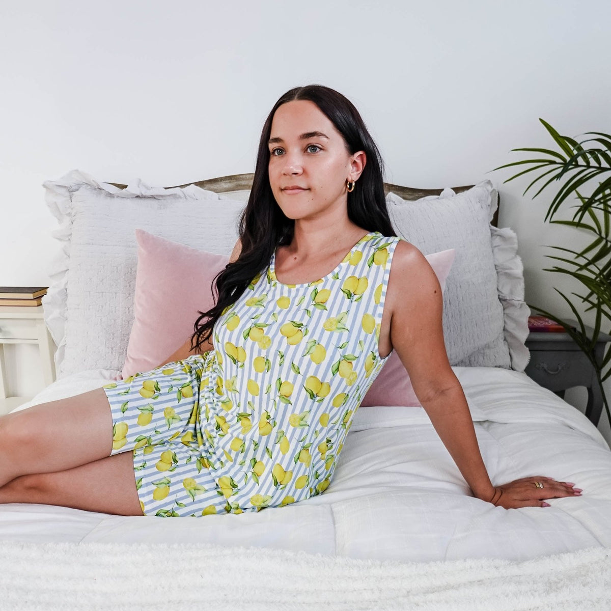 Georgia Rylan Bamboo Tank & Short PJ Set | Limoncello Print