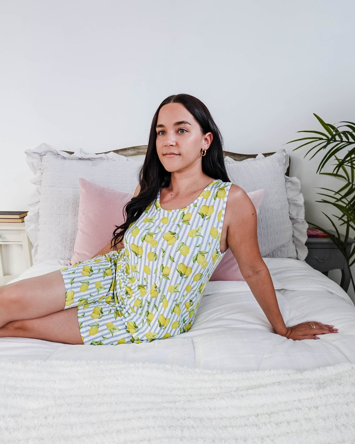 Georgia Rylan Bamboo Tank & Short PJ Set | Limoncello Print