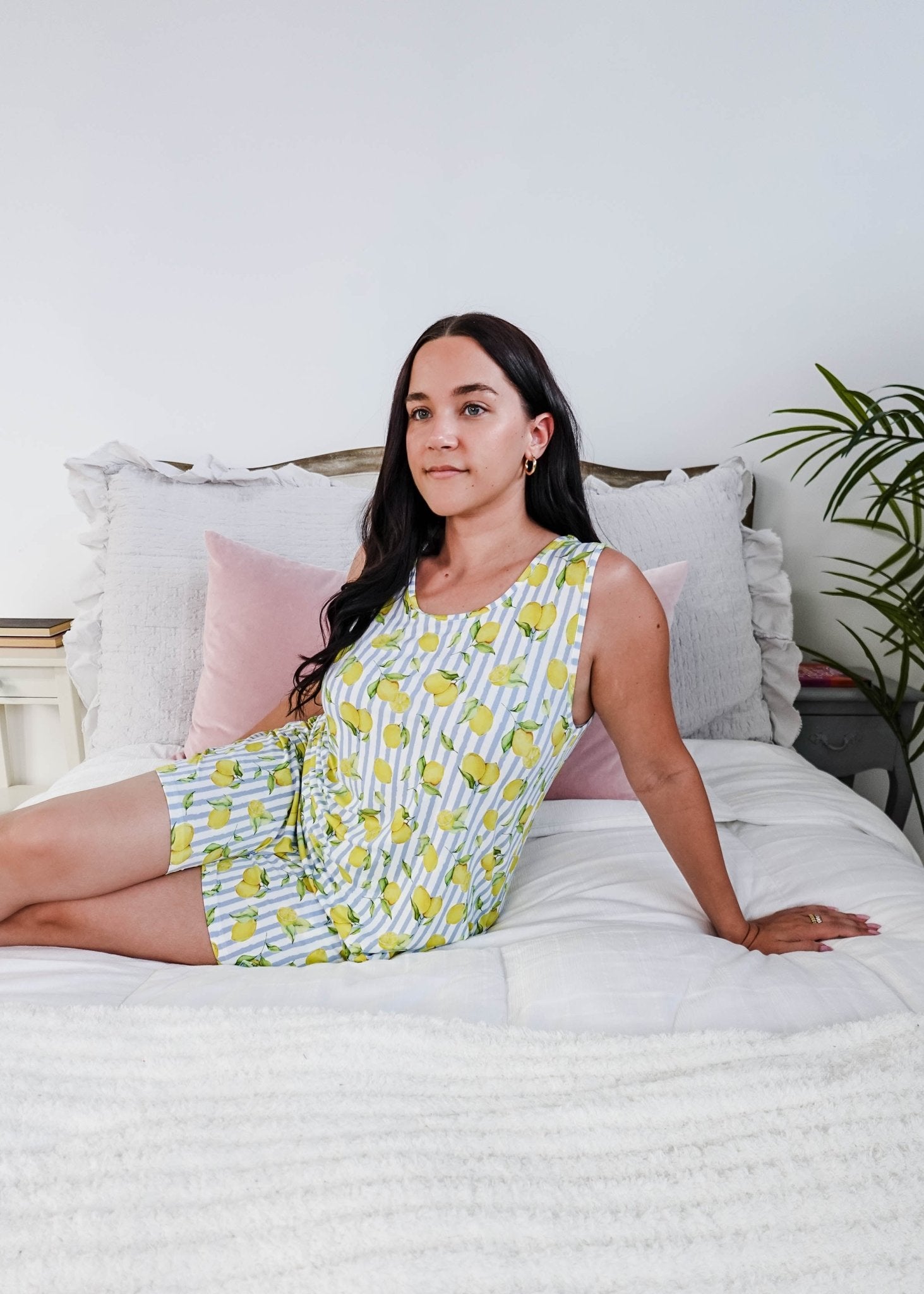Georgia Rylan Bamboo Tank & Short PJ Set | Limoncello Print