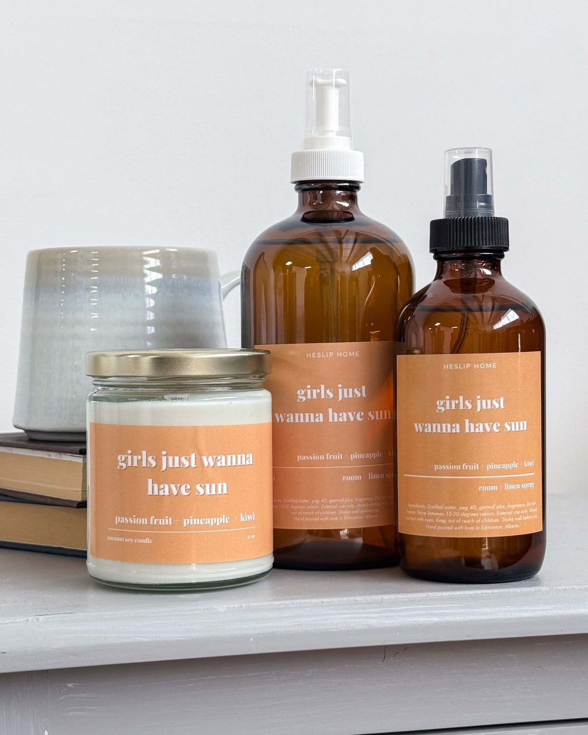 Girls Just Wanna Have Sun 8oz Room & Linen Spray | Passionfruit, Pineapple and Kiwi - Heslip Home - Cloud Nine Pajamas