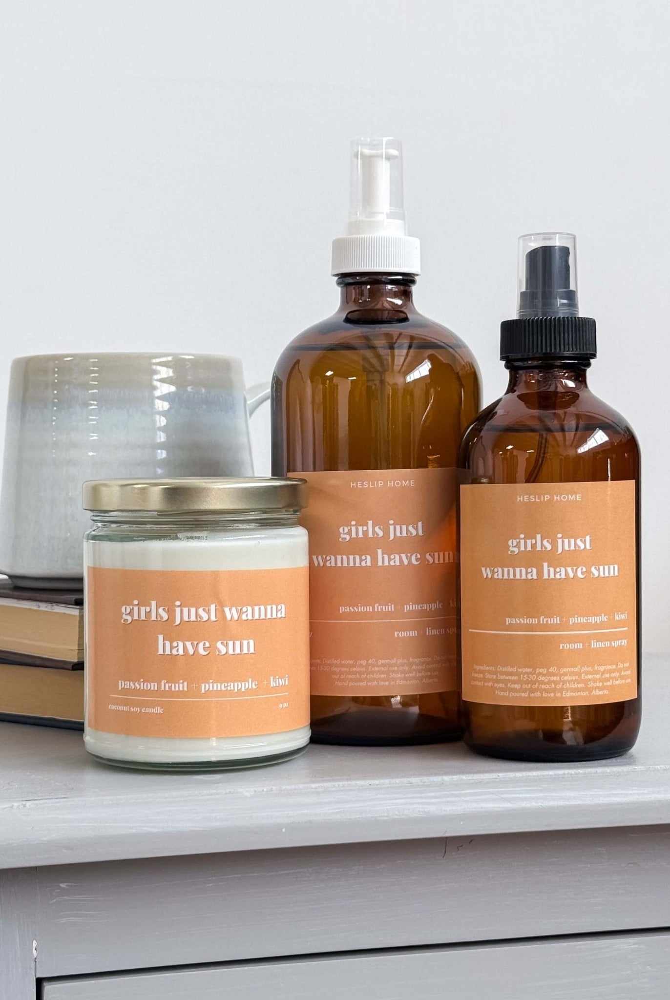 Girls Just Wanna Have Sun 8oz Room & Linen Spray | Passionfruit, Pineapple and Kiwi - Heslip Home - Cloud Nine Pajamas