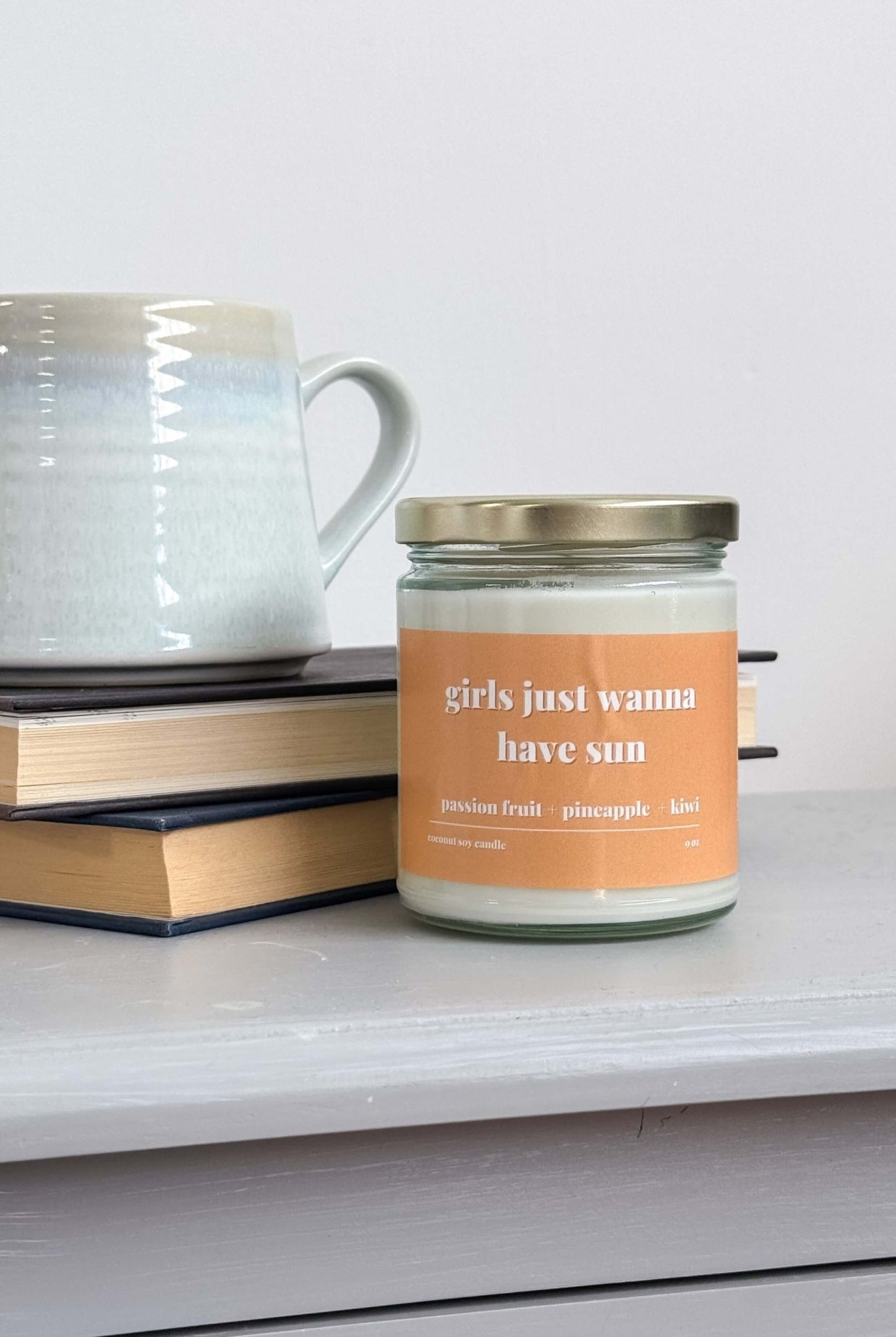 tropical scent coconut soy wax candle