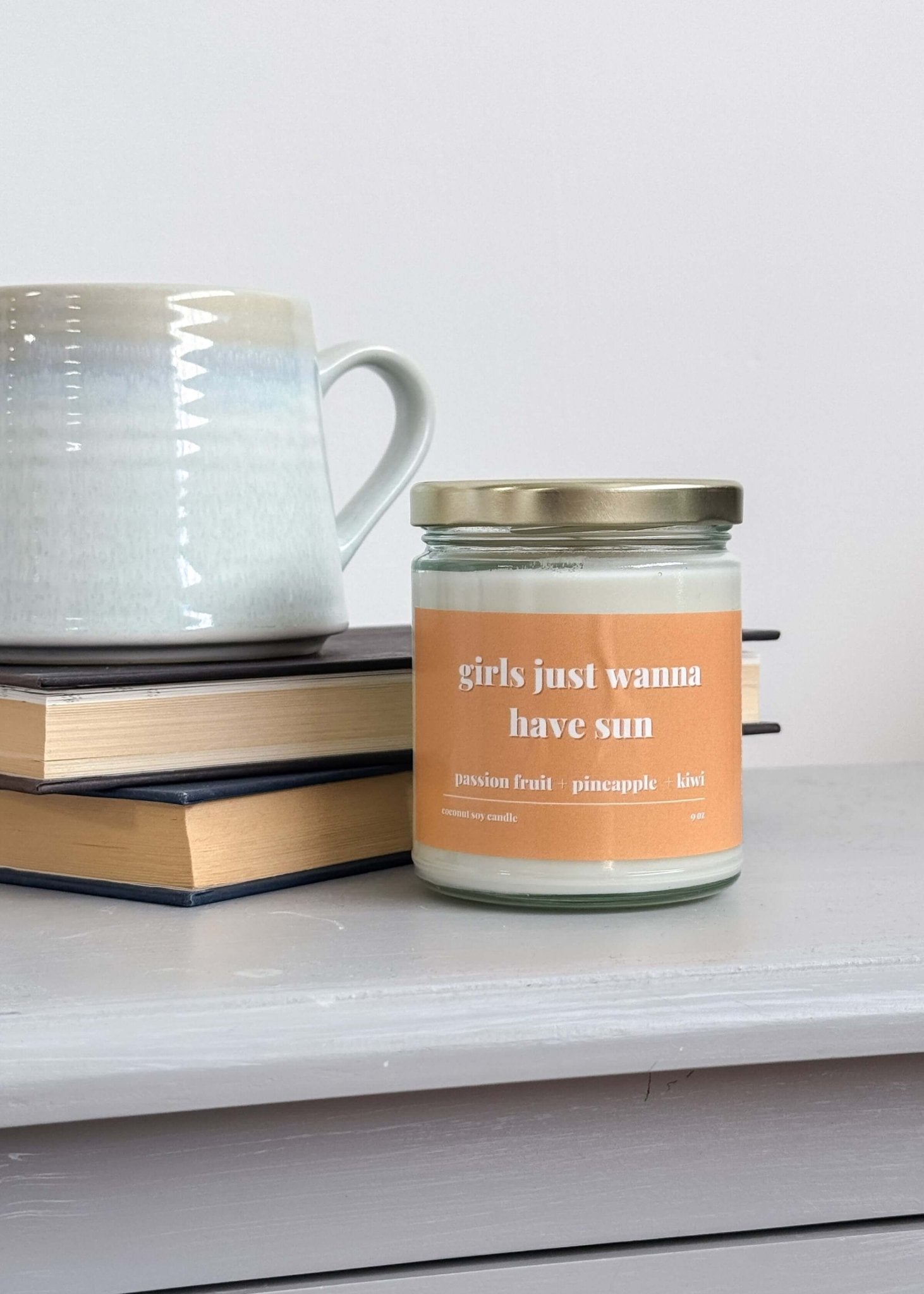 tropical scent coconut soy wax candle