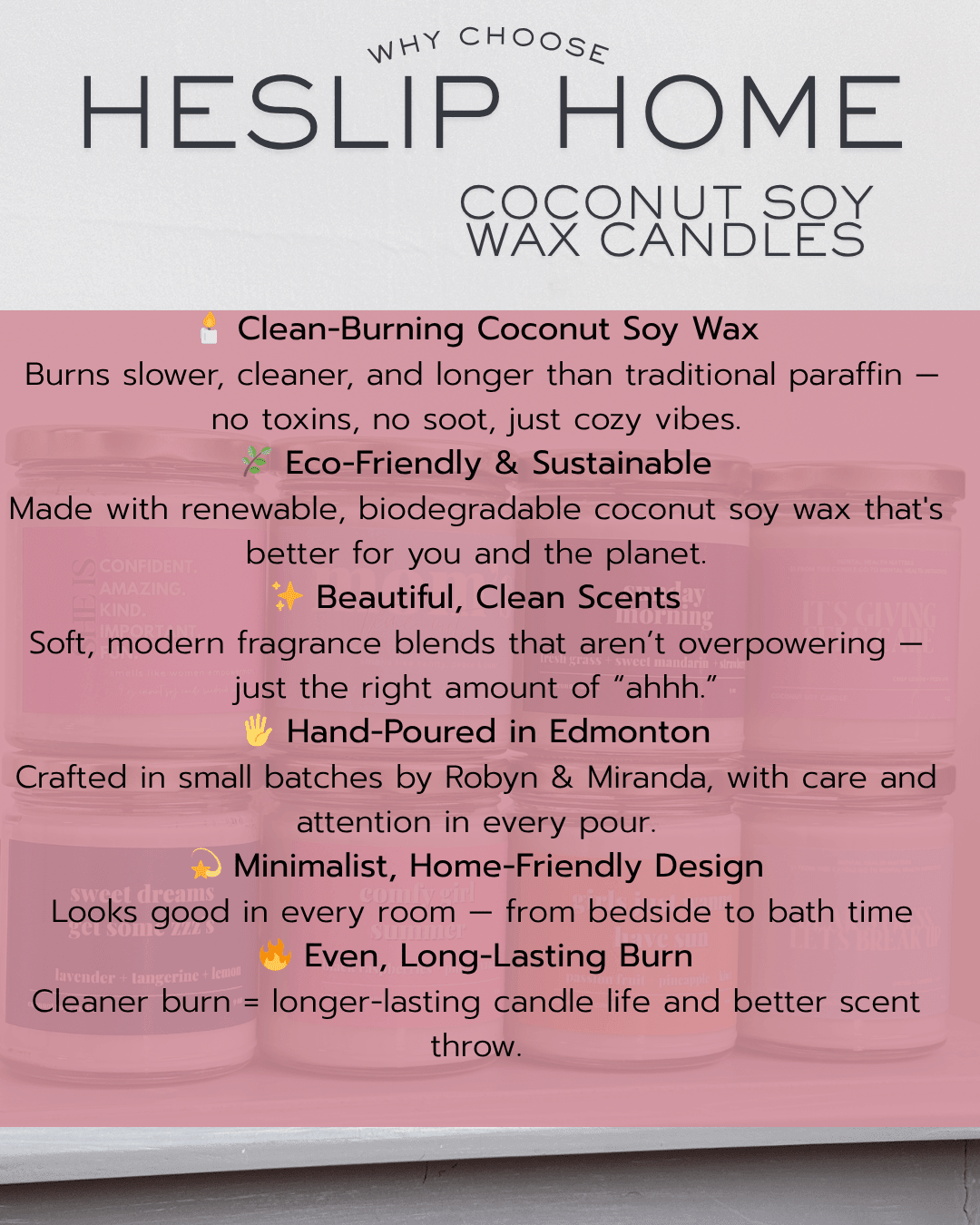 heslip home coconut soy wax candles