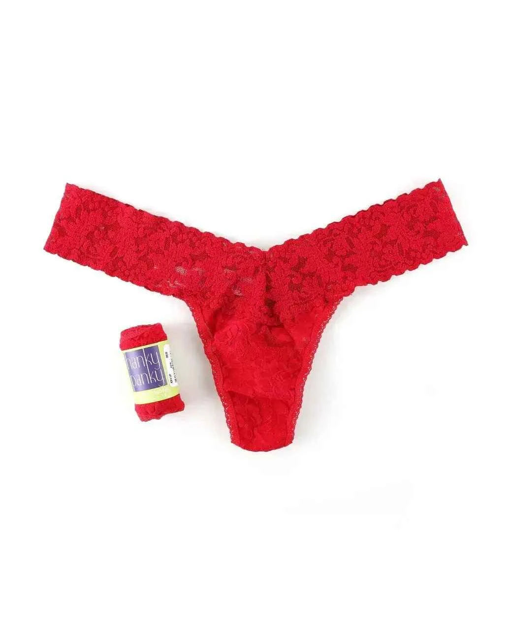Hanky Panky Women's Signature Stretch Lace Low Rise Thong One Size Fits Most