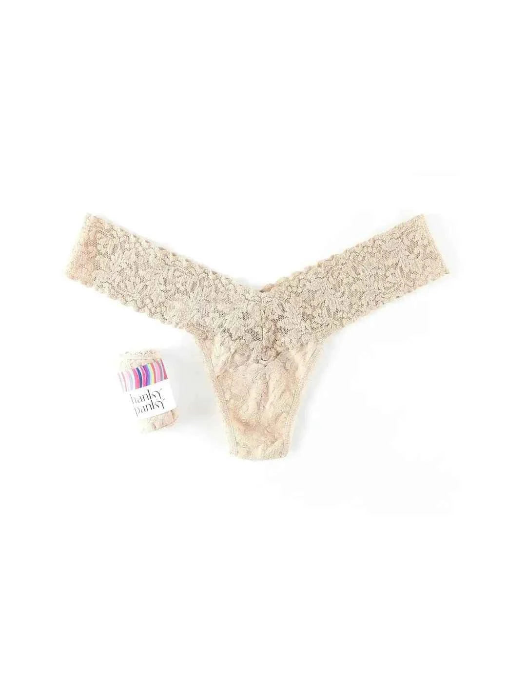 Hanky Panky Women's Signature Stretch Lace Low Rise Thong One Size Fits Most