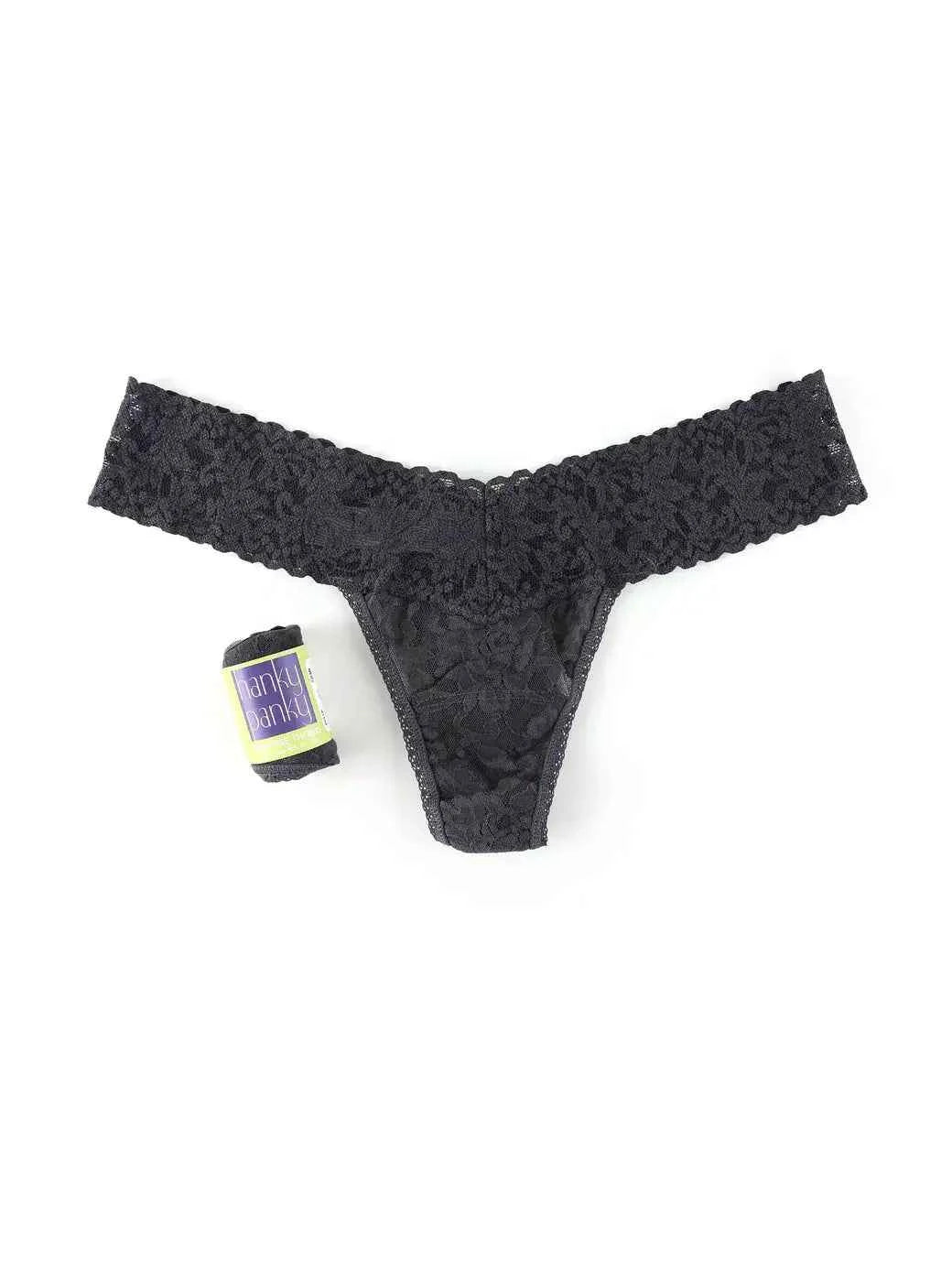 Hanky Panky Women's Signature Stretch Lace Low Rise Thong One Size Fits Most