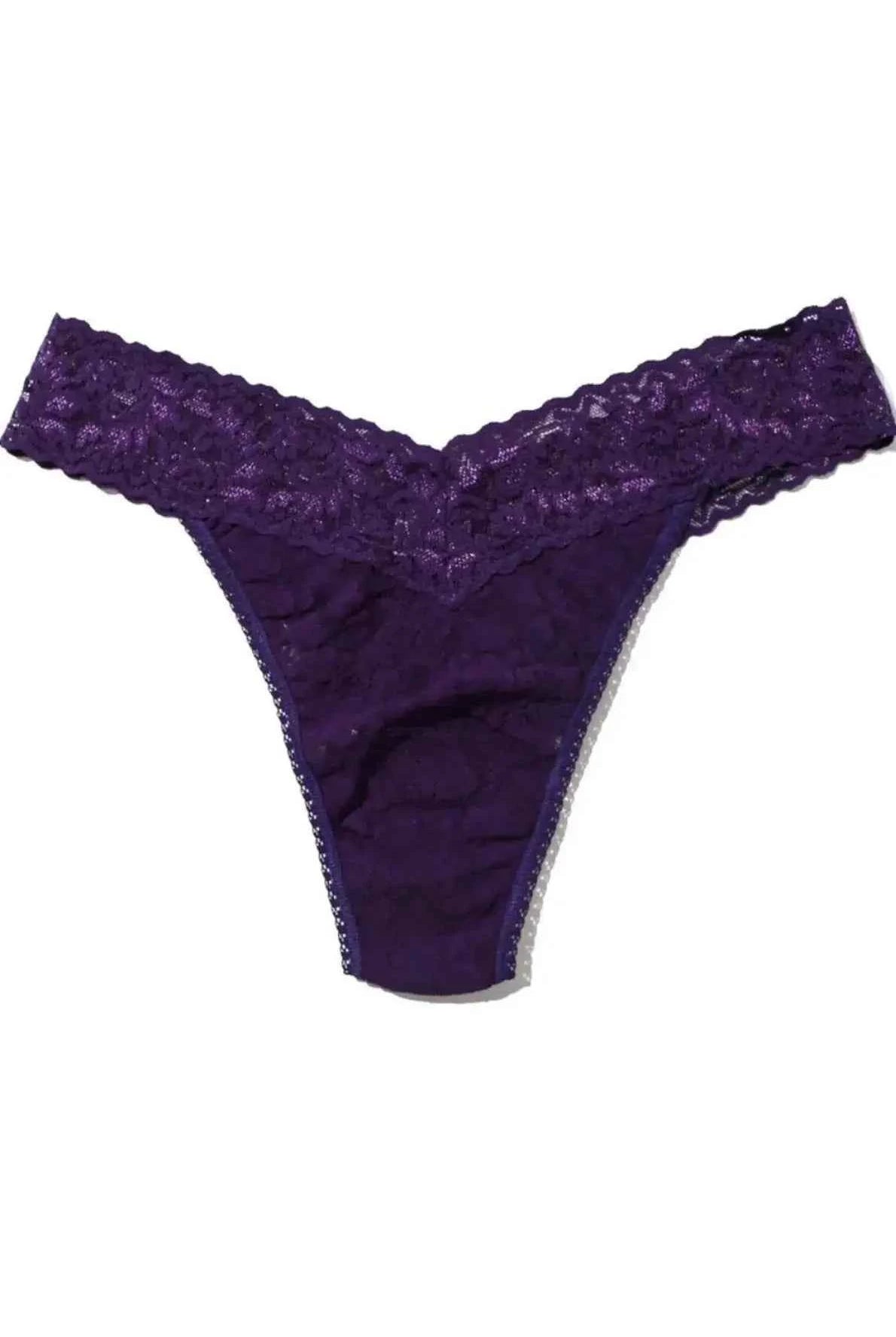 Hanky Panky Women's Signature Stretch Lace Original Rise Thong One Size Fits Most