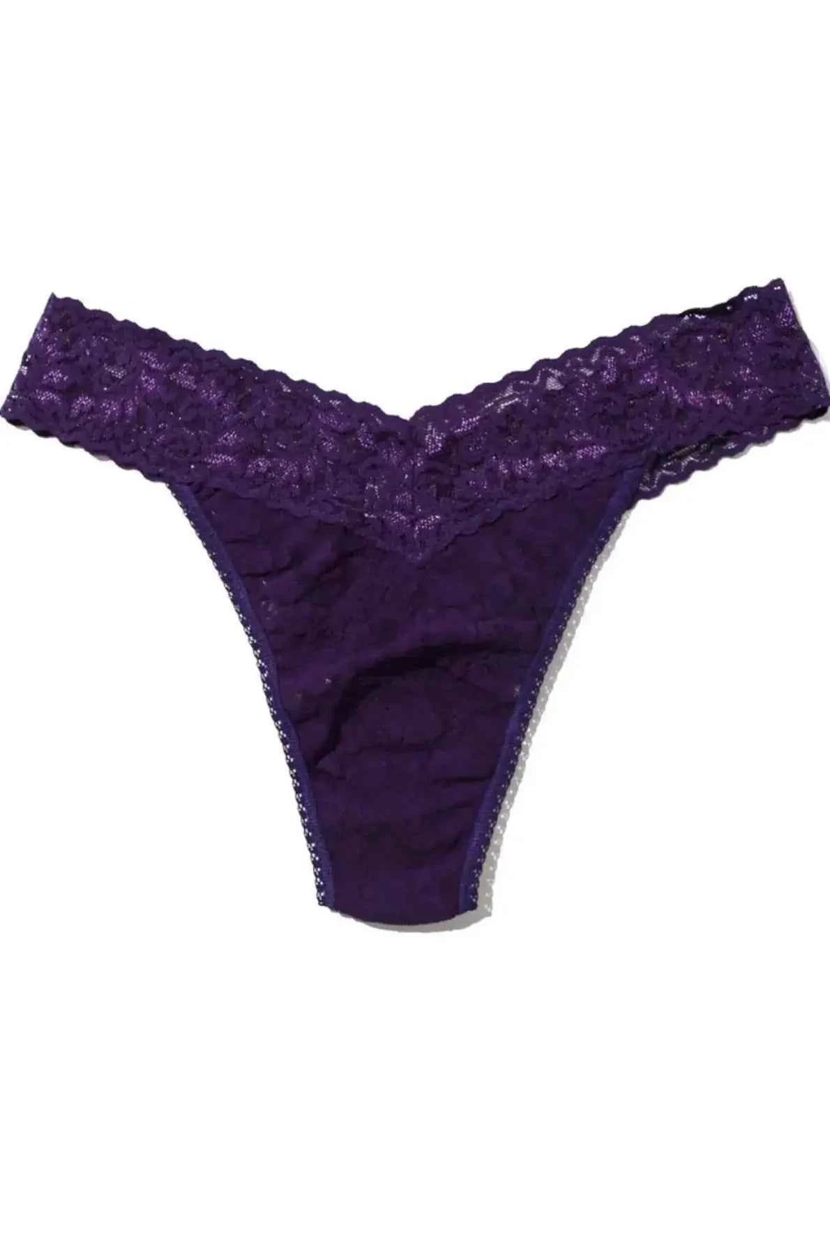 Hanky Panky Women's Signature Stretch Lace Original Rise Thong One Size Fits Most