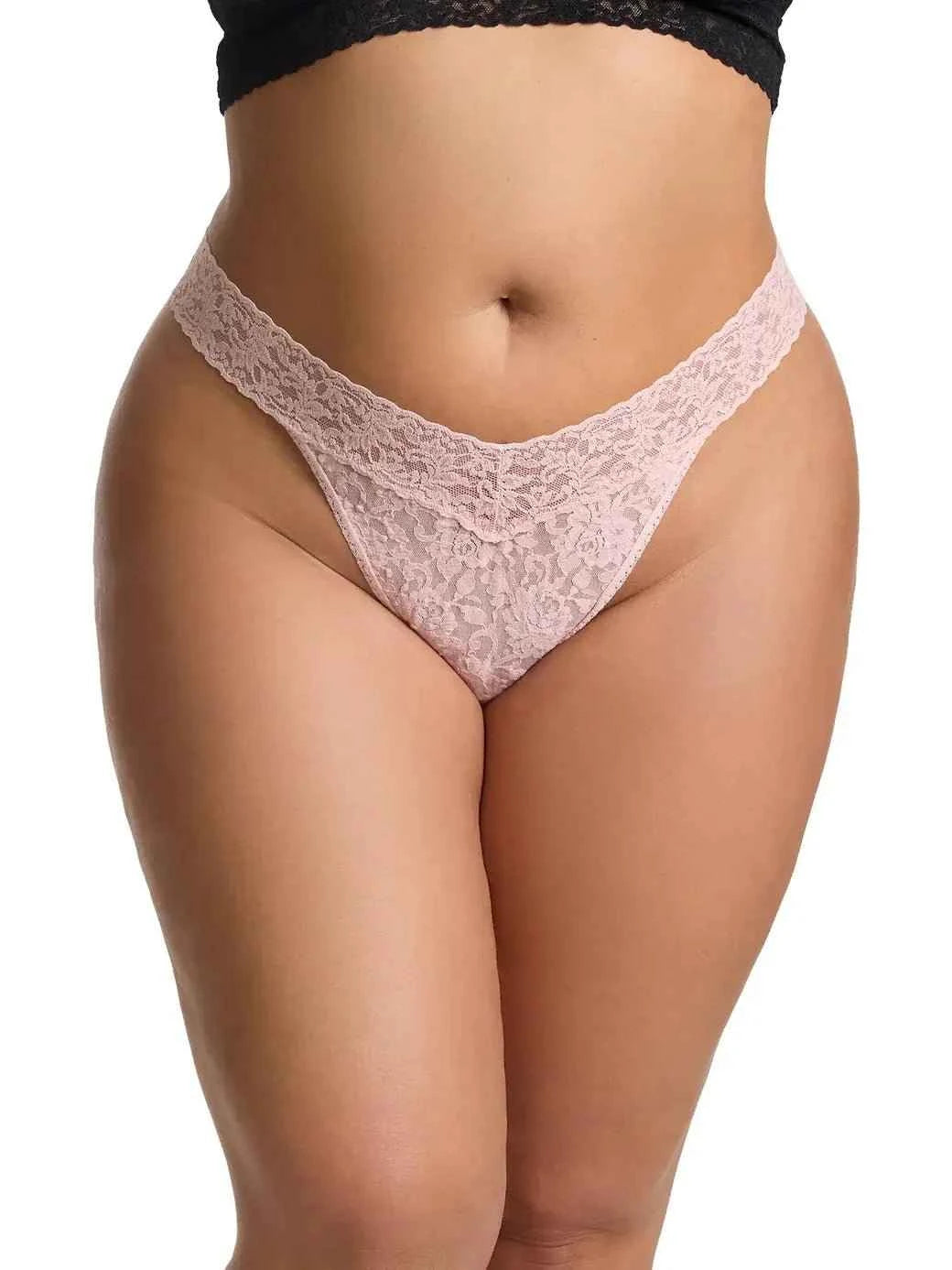 Hanky Panky Women's Signature Stretch Lace Original Rise Thong One Size Fits Most