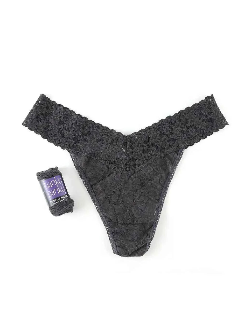 Hanky Panky Women's Signature Stretch Lace Original Rise Thong One Size Fits Most