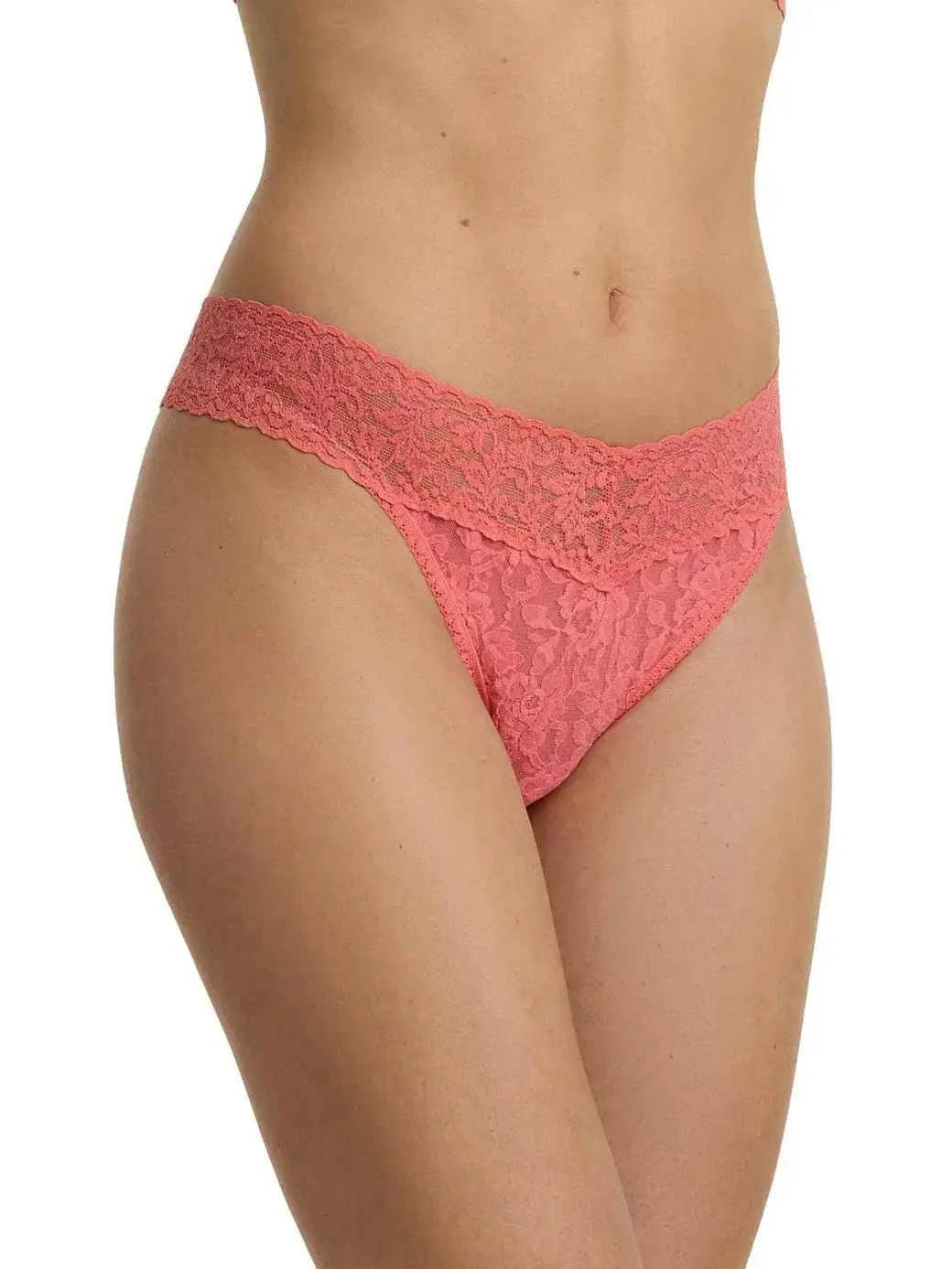 Hanky Panky Women's Signature Stretch Lace Original Rise Thong One Size Fits Most