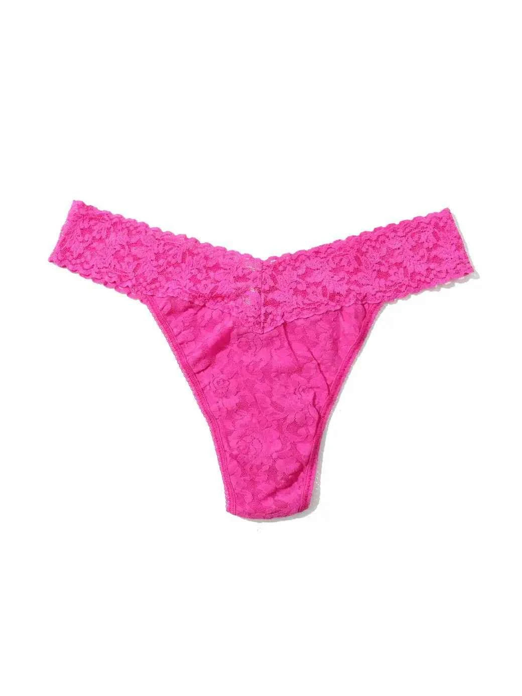 Hanky Panky Women's Signature Stretch Lace Original Rise Thong One Size Fits Most