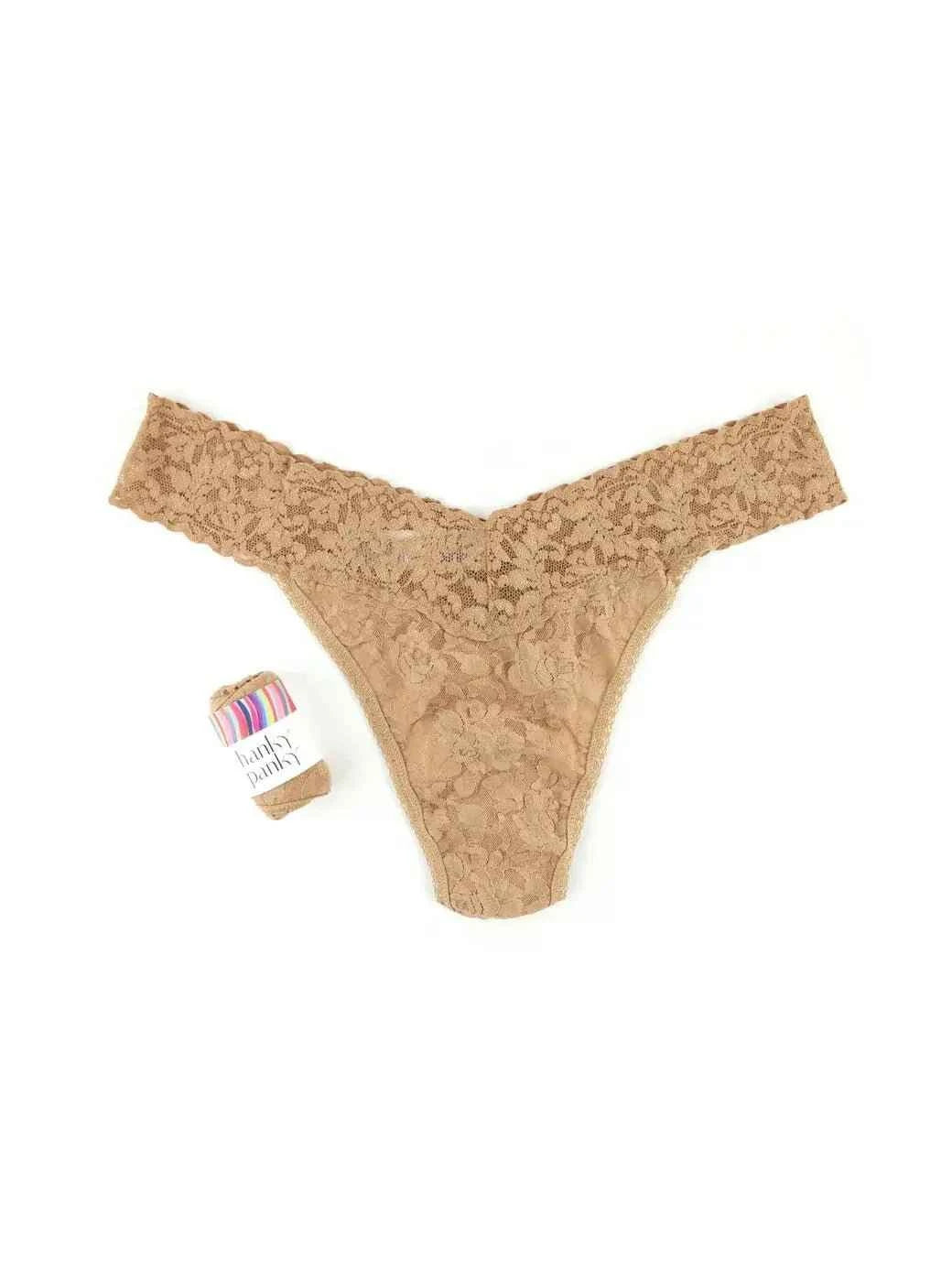 Hanky Panky Women's Signature Stretch Lace Original Rise Thong One Size Fits Most