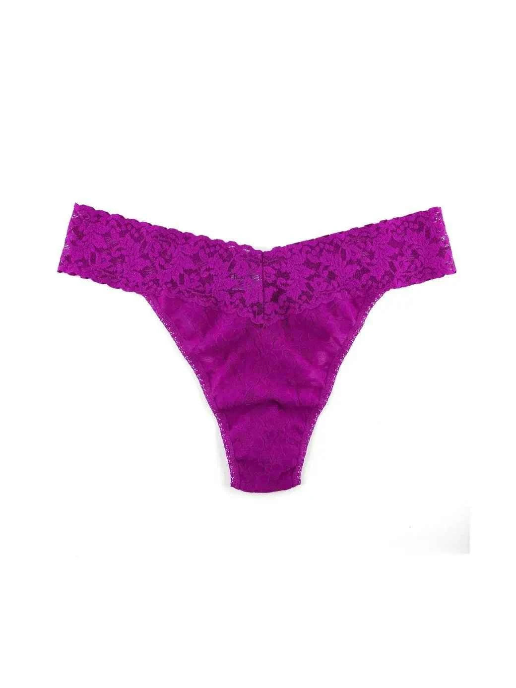 Hanky Panky Women's Signature Stretch Lace Original Rise Thong One Size Fits Most