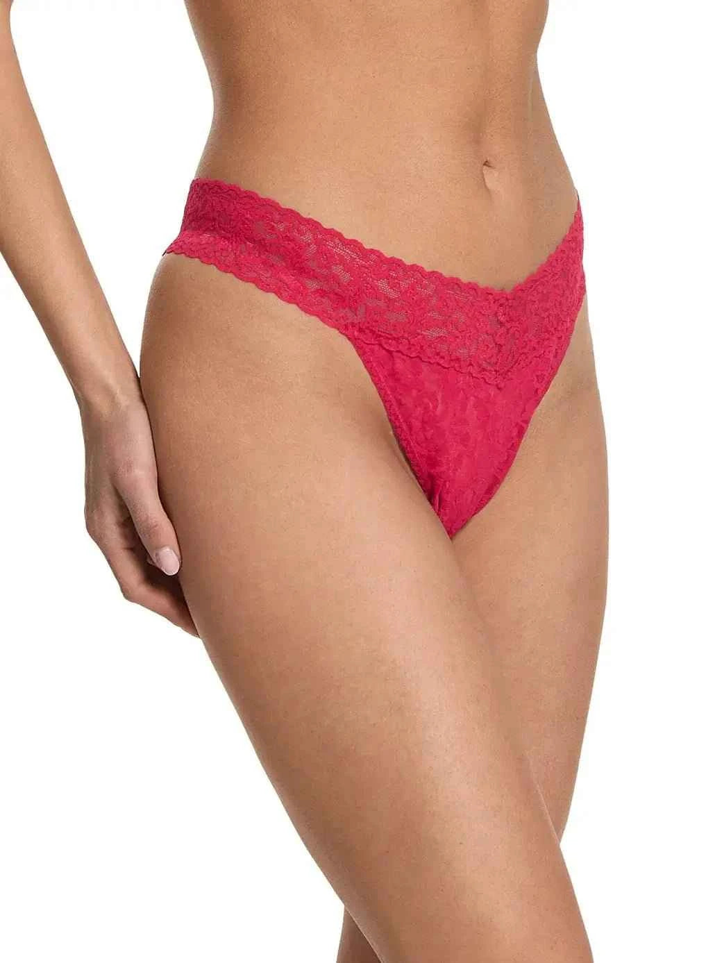 Hanky Panky Women's Signature Stretch Lace Original Rise Thong One Size Fits Most