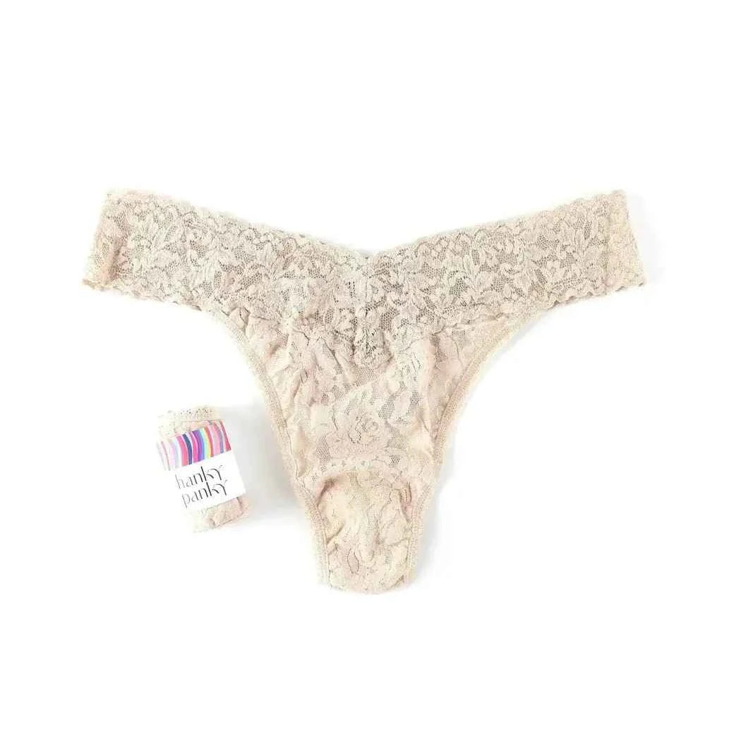 Hanky Panky Women's Signature Stretch Lace Original Rise Thong One Size Fits Most