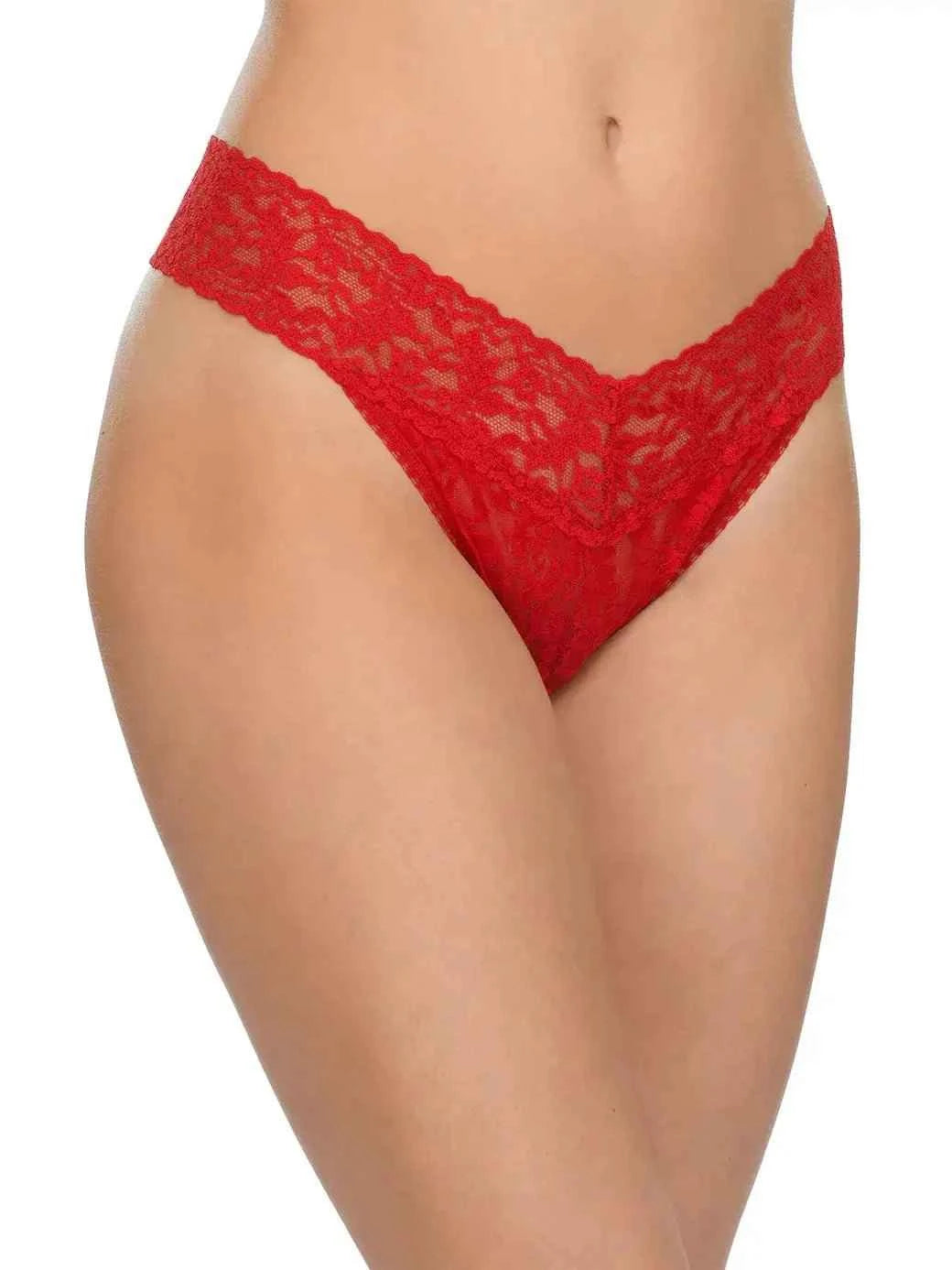 Hanky Panky Women's Signature Stretch Lace Original Rise Thong One Size Fits Most