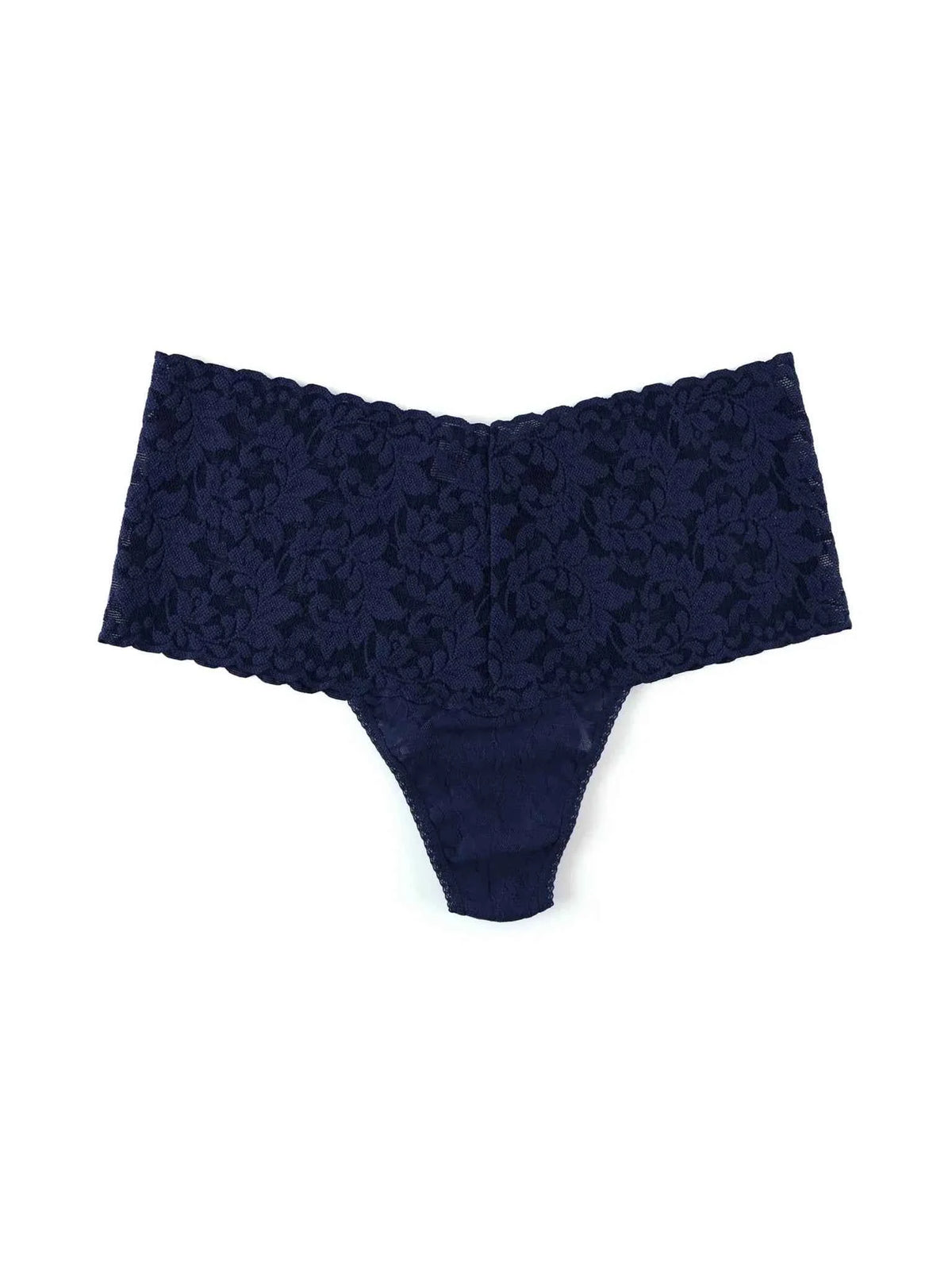 Hanky Panky Women's Signature Stretch Lace High-Waisted Retro Thong One Size Fits Most