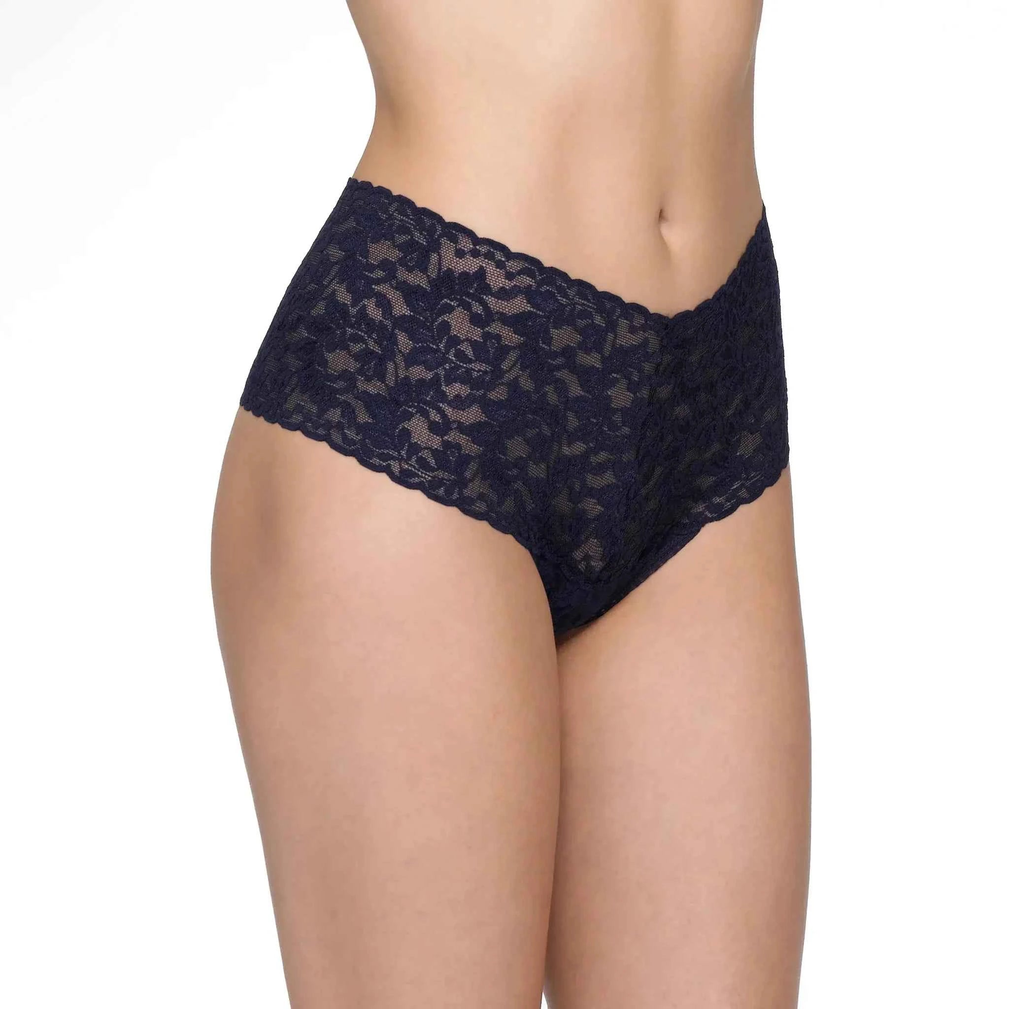 Hanky Panky Women's Signature Stretch Lace High-Waisted Retro Thong One Size Fits Most