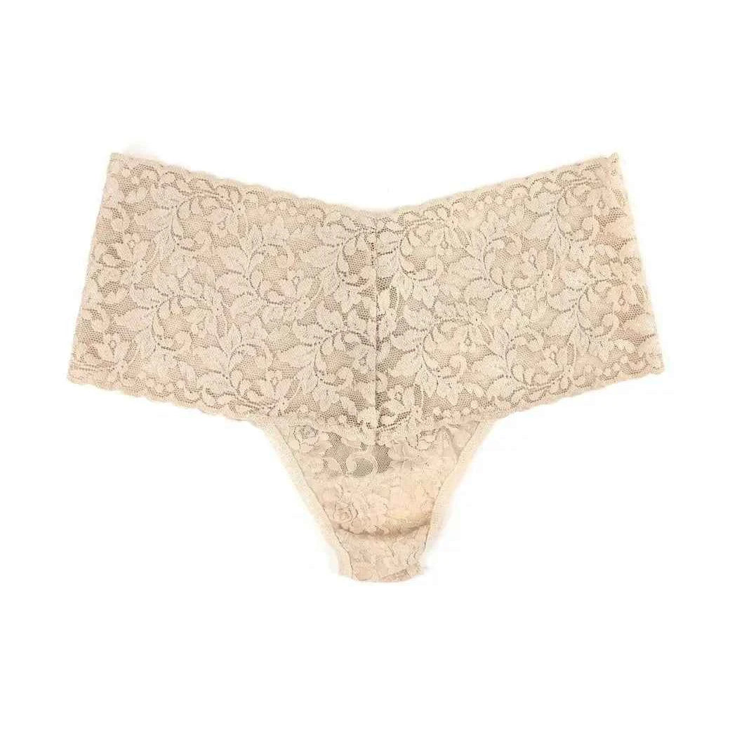 Hanky Panky Women's Signature Stretch Lace High-Waisted Retro Thong One Size Fits Most