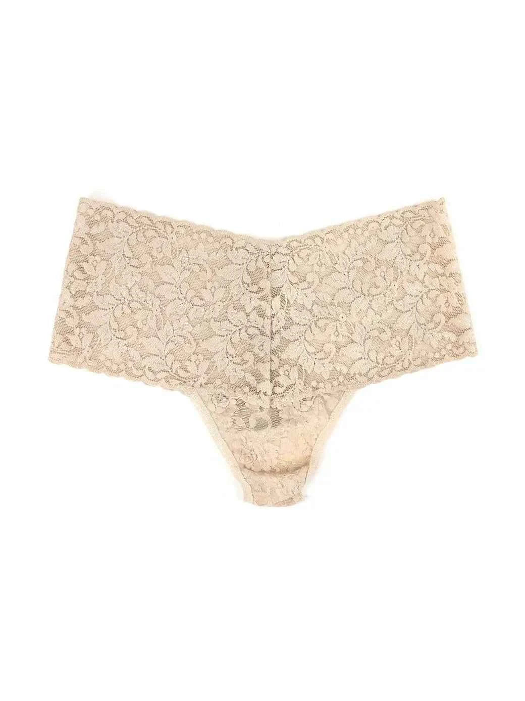 Hanky Panky Women's Signature Stretch Lace High-Waisted Retro Thong One Size Fits Most