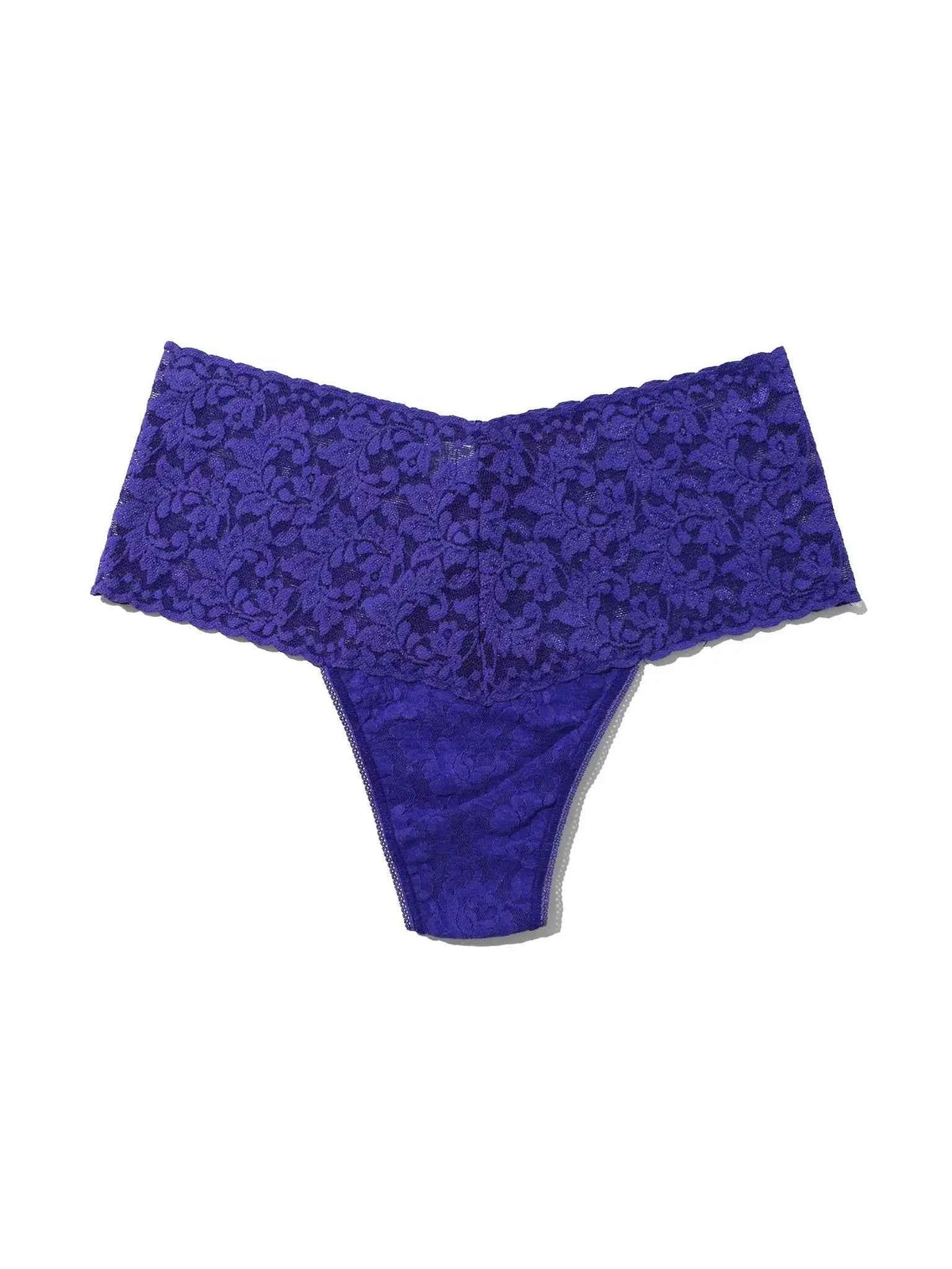 Hanky Panky Women's Signature Stretch Lace High-Waisted Retro Thong One Size Fits Most