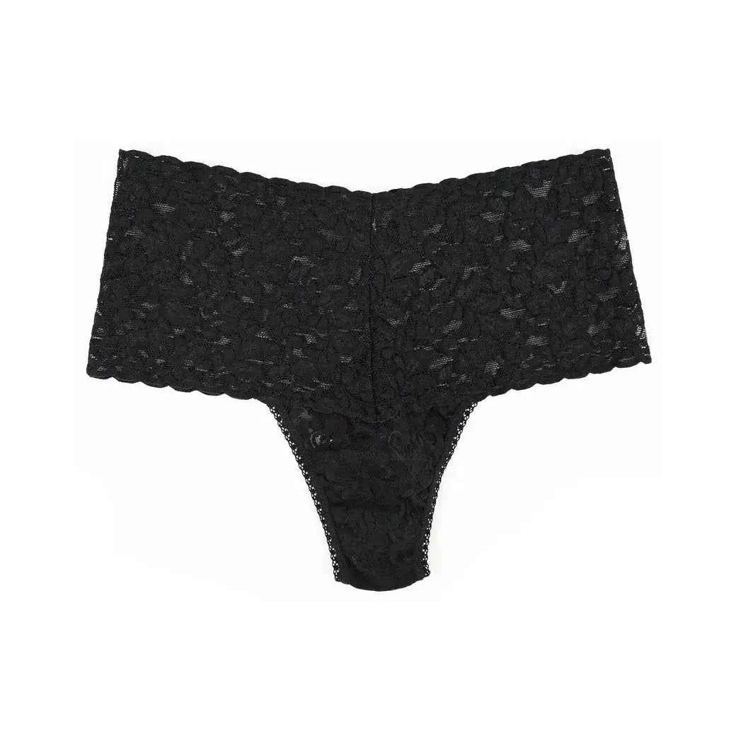 Hanky Panky Women's Signature Stretch Lace High-Waisted Retro Thong One Size Fits Most