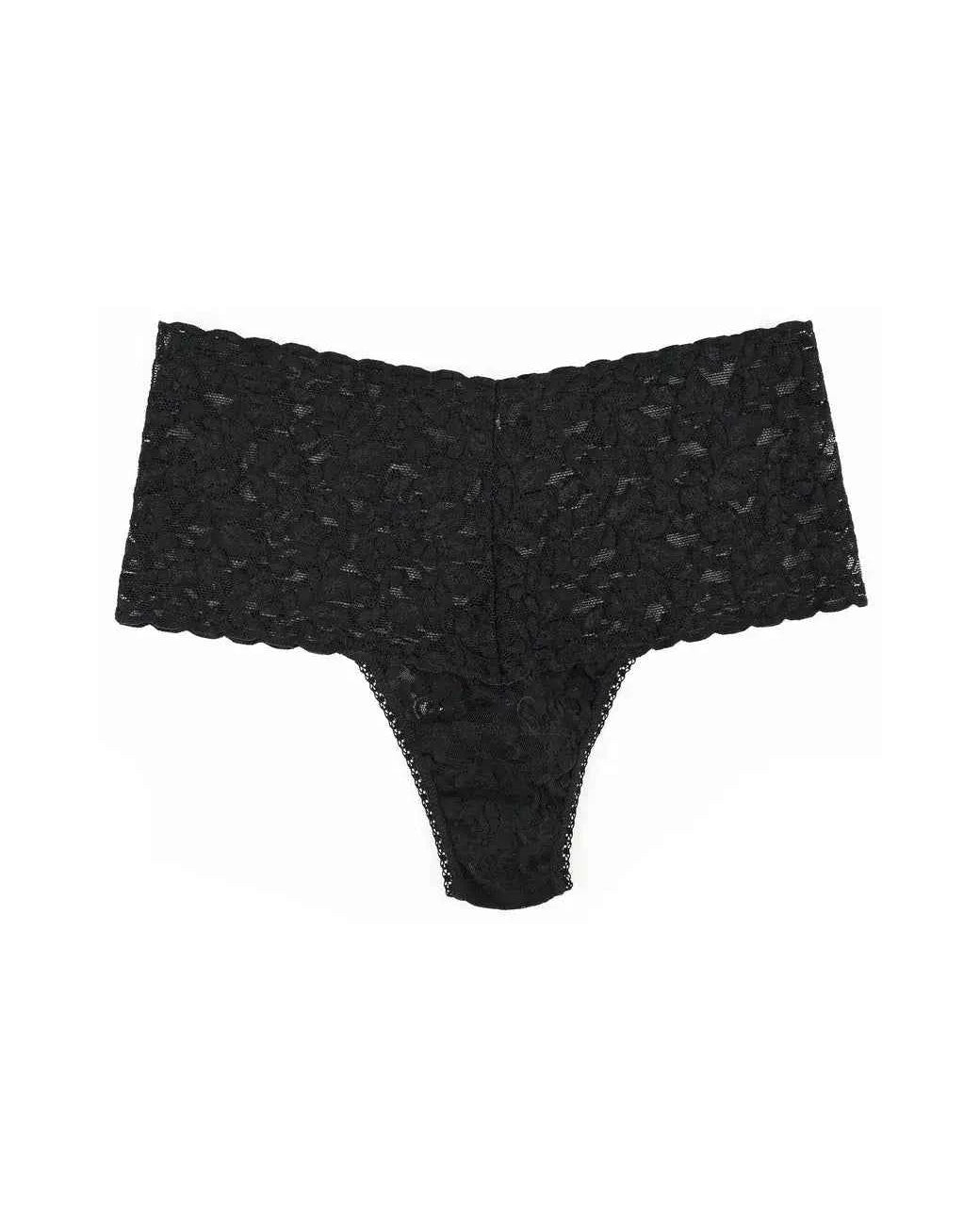 Hanky Panky Women's Signature Stretch Lace High-Waisted Retro Thong One Size Fits Most