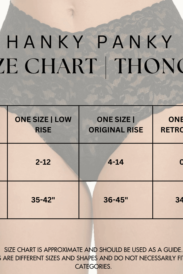 all-groups Hanky Panky Original Rise Thong size chart