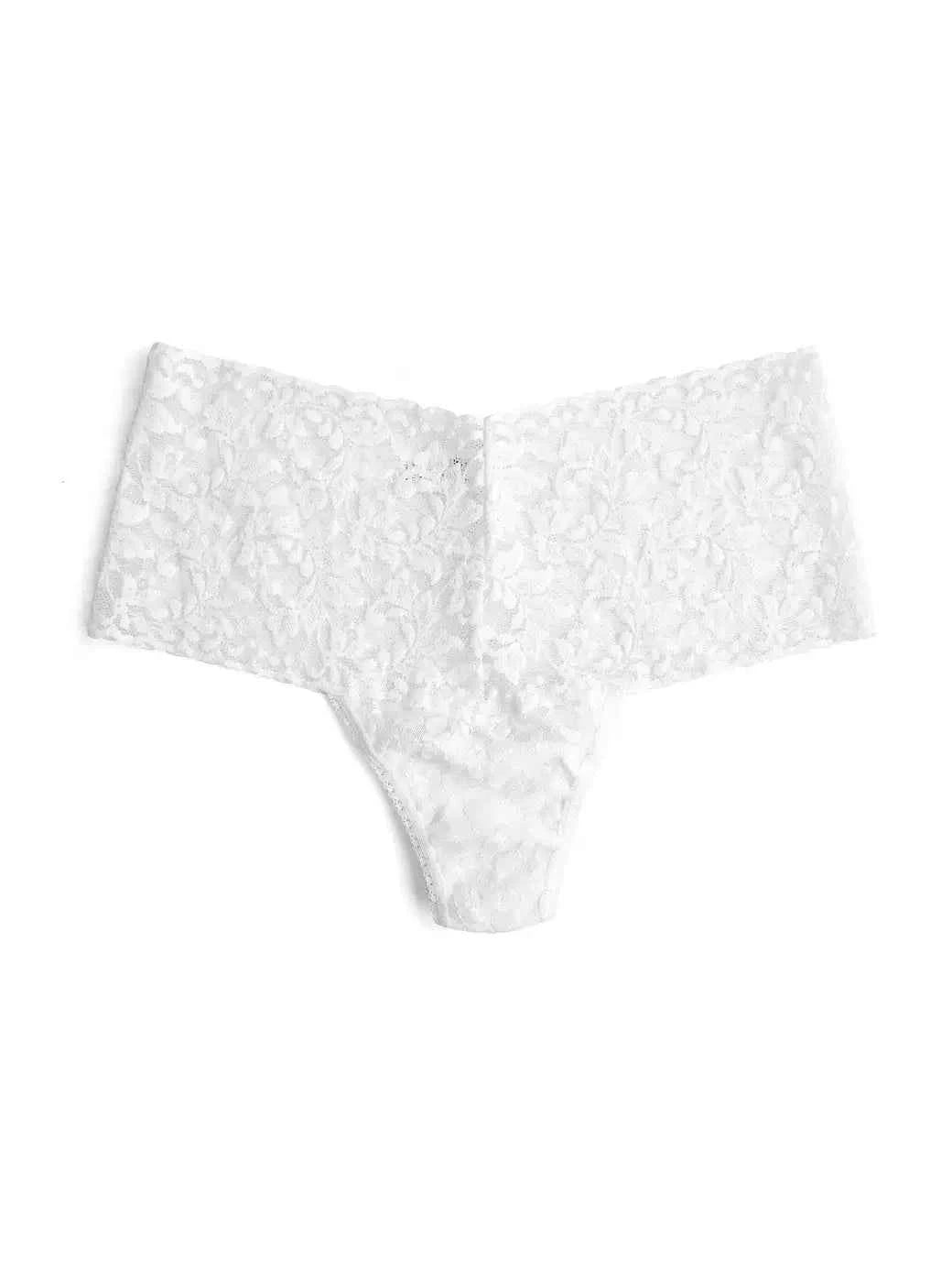 Hanky Panky Women's Signature Stretch Lace High-Waisted Retro Thong One Size Fits Most