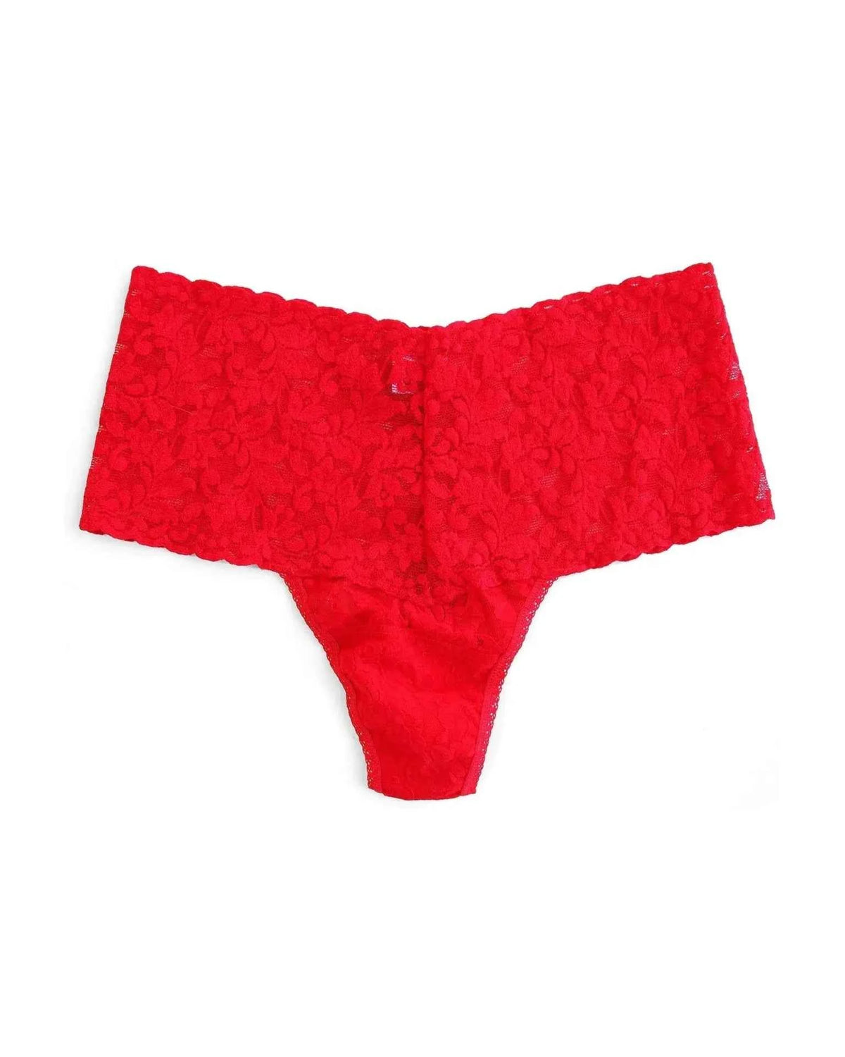 Hanky Panky Women's Signature Stretch Lace High-Waisted Retro Thong One Size Fits Most