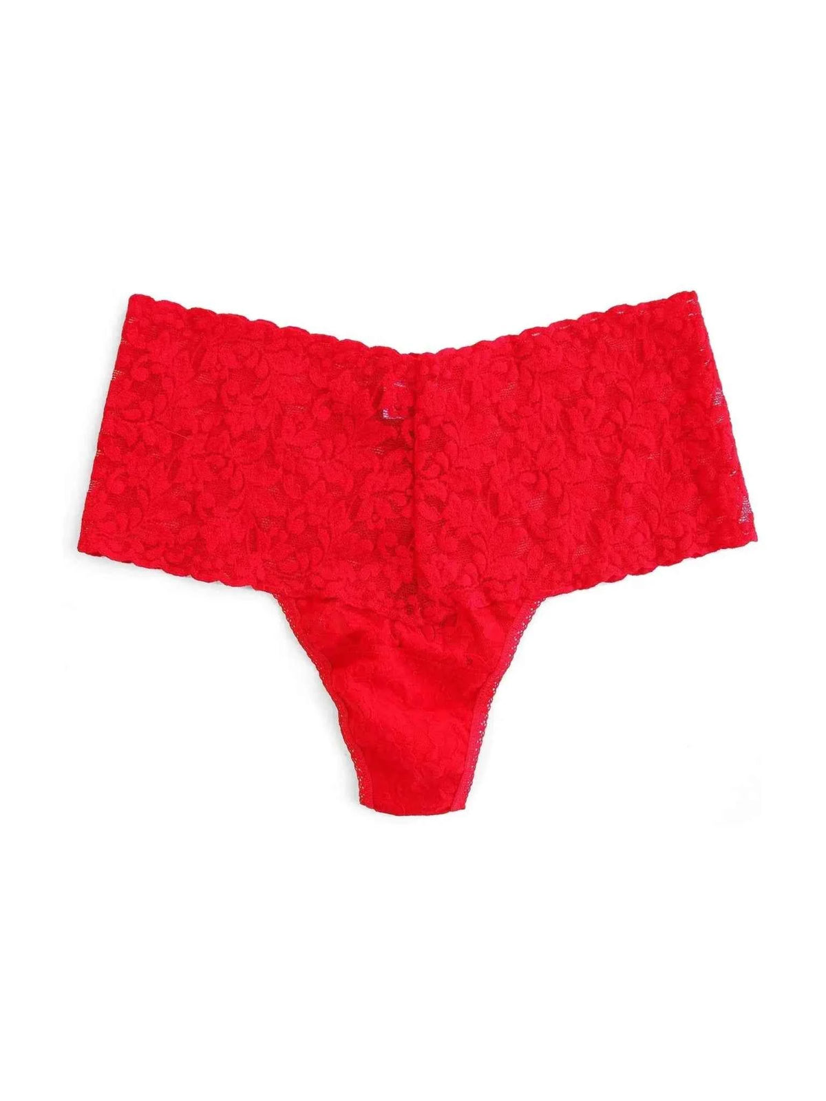 Hanky Panky Women's Signature Stretch Lace High-Waisted Retro Thong One Size Fits Most