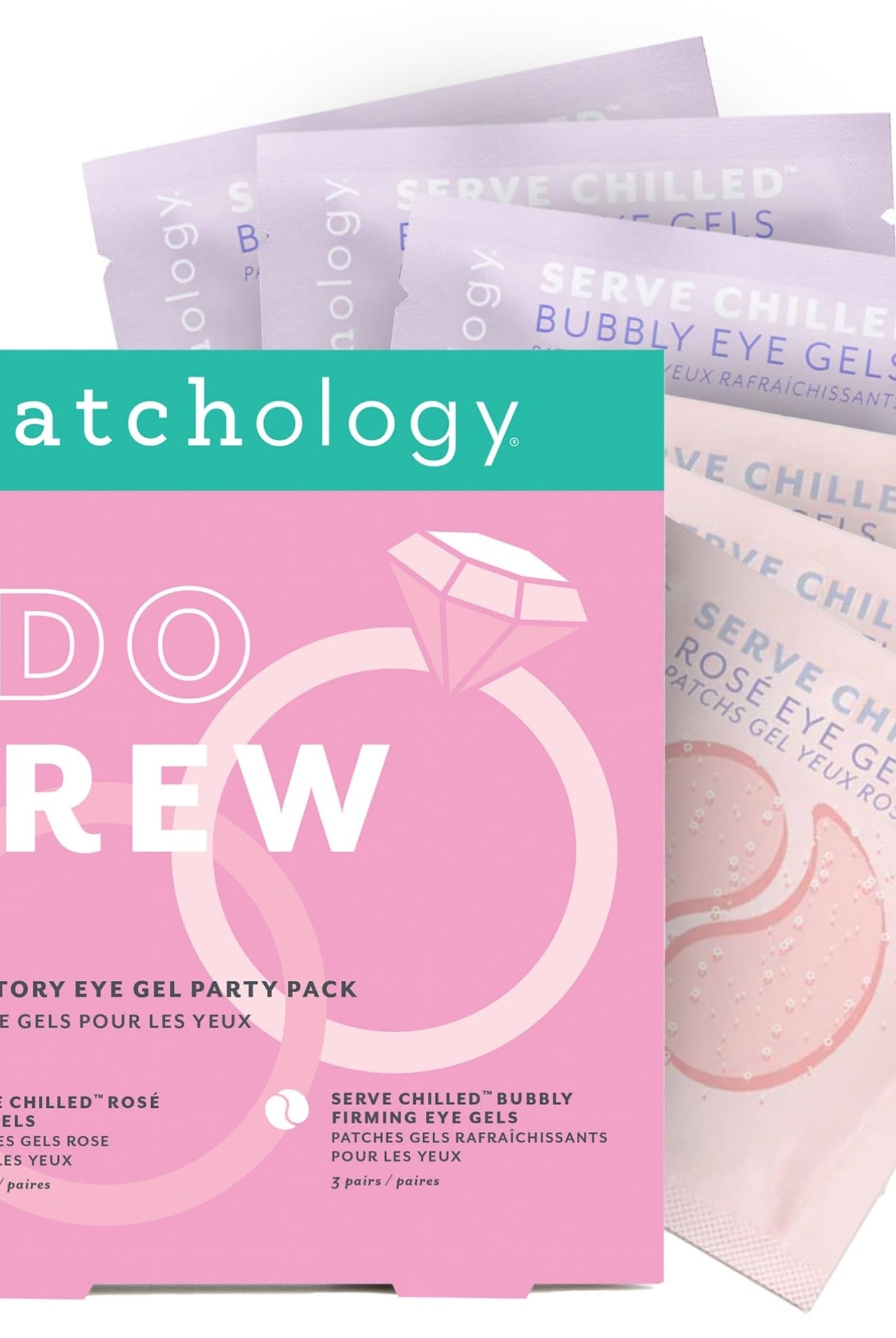 Patchology I Do Crew bridal party eye gel pack bubbly rosé