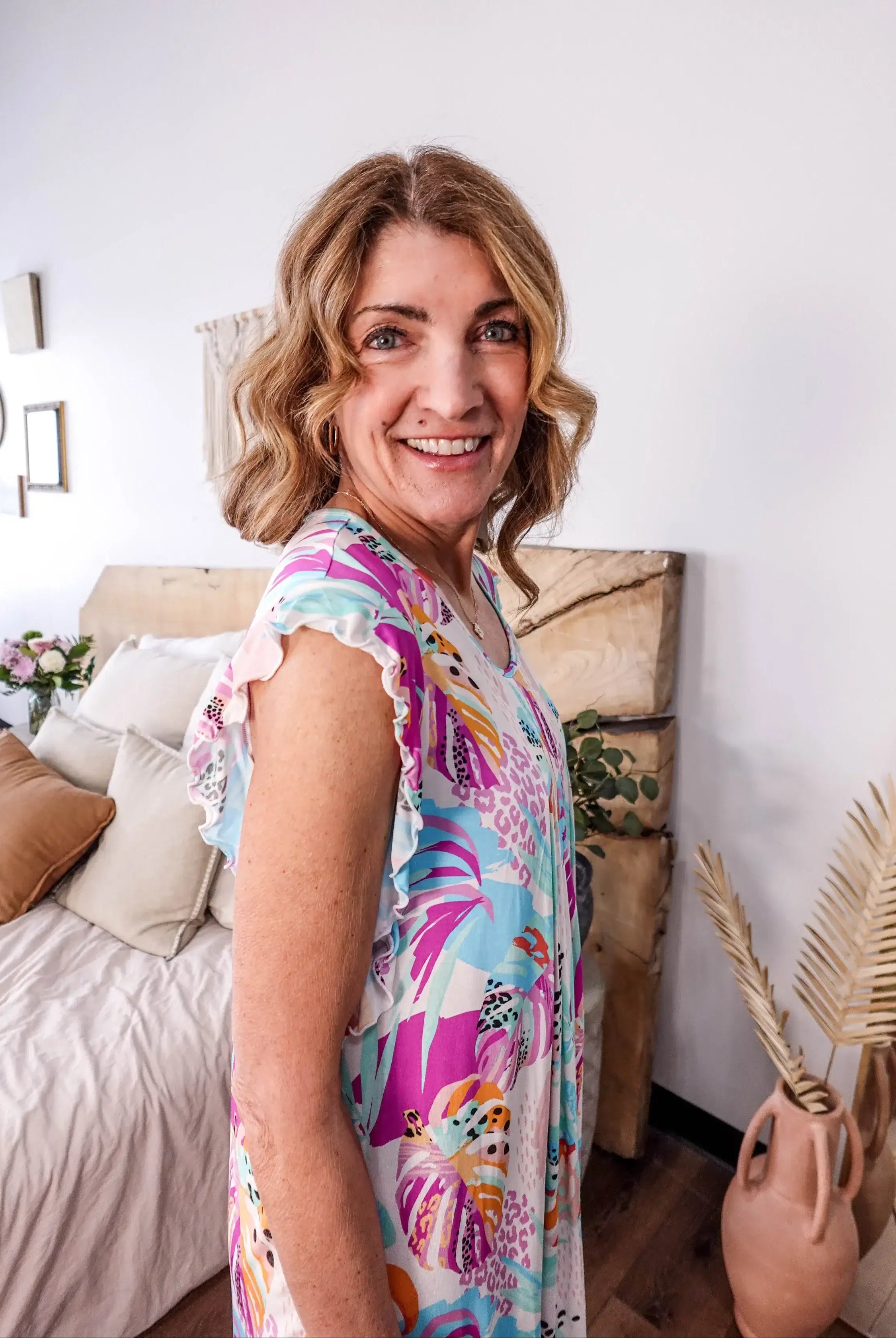 Flutter Dress Nightgown - Bamboo | Island Breeze