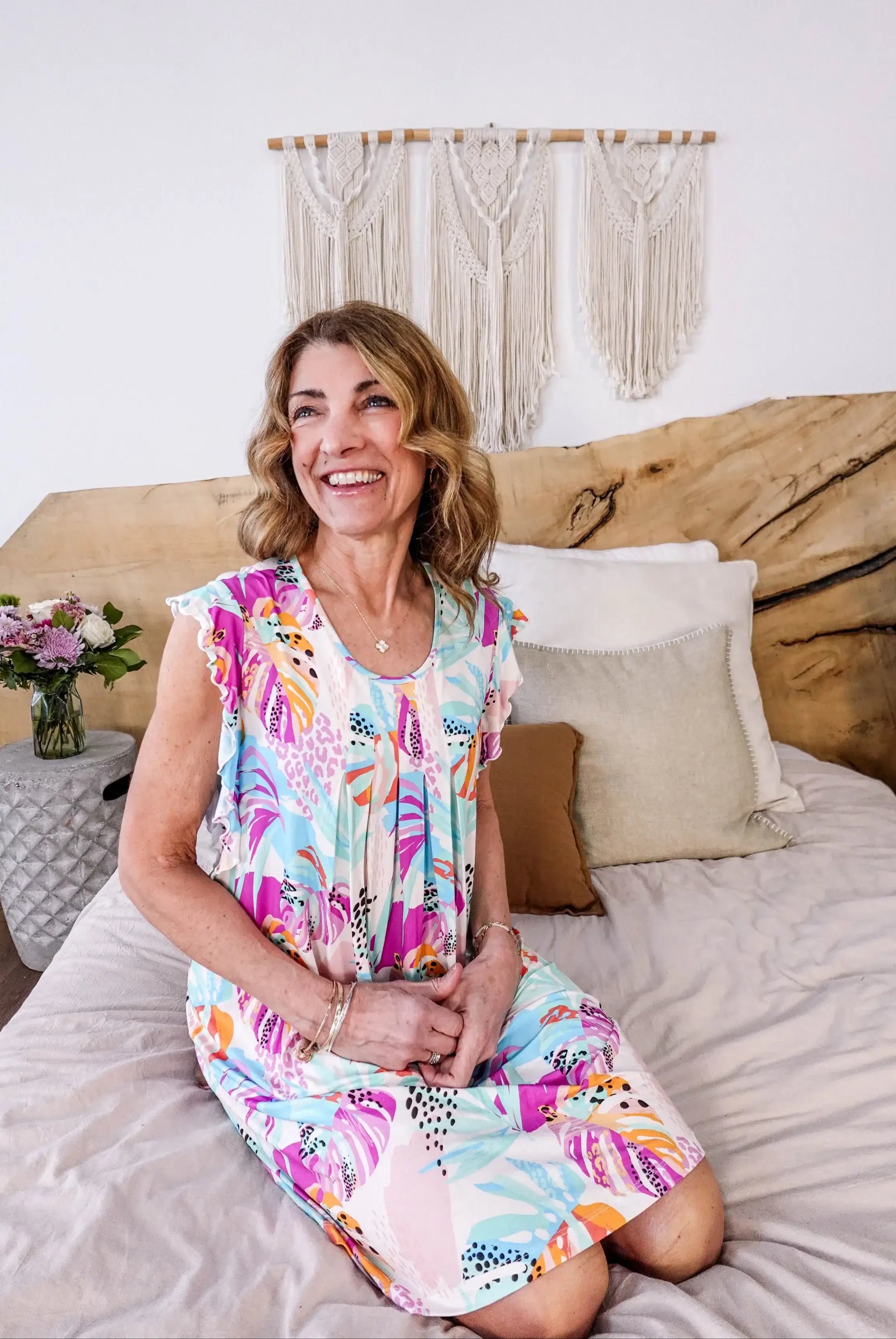 Flutter Dress Nightgown - Bamboo | Island Breeze