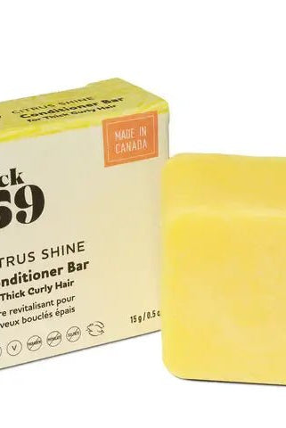 Jack59 Travel Buddies Conditioner Bar, Citrus Shine, for thick curly hair, travel-friendly hair care.