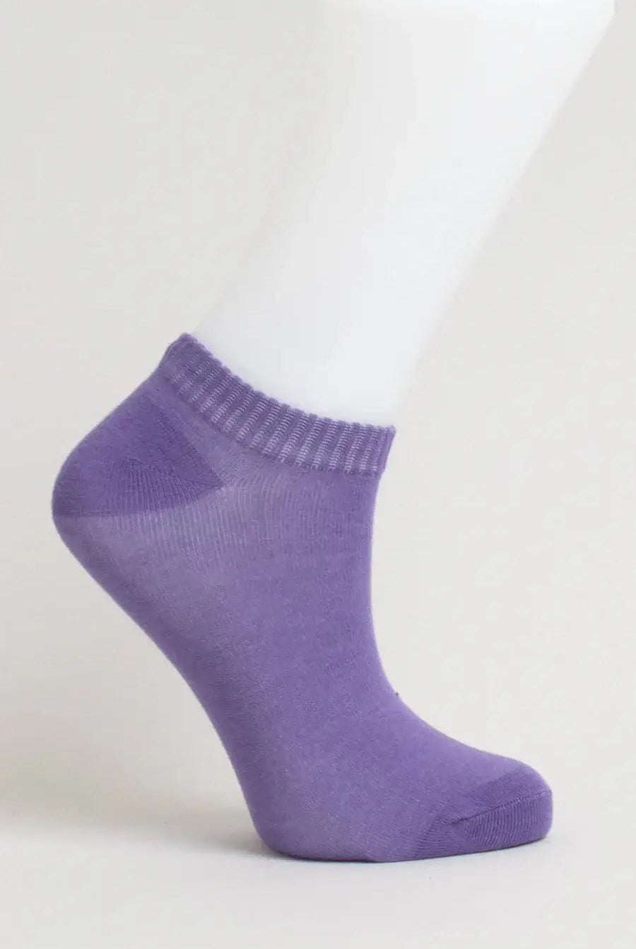 Ladies Bamboo Ankle Socks in purple, offering softness and moisture-wicking properties for active lifestyles.
