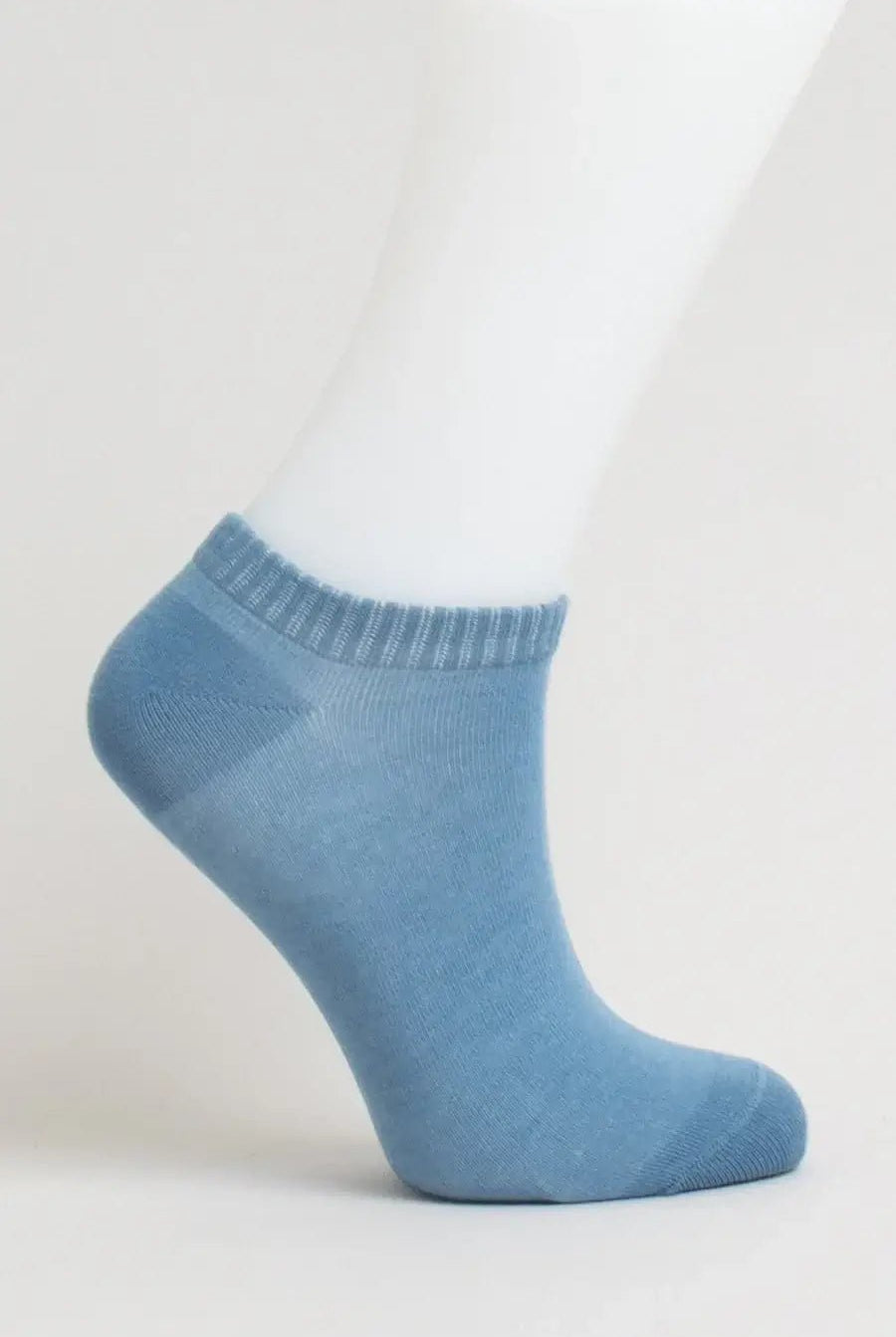 Ladies Bamboo Ankle Socks - Soft blue ankle socks designed for comfort and moisture-wicking to keep feet dry.