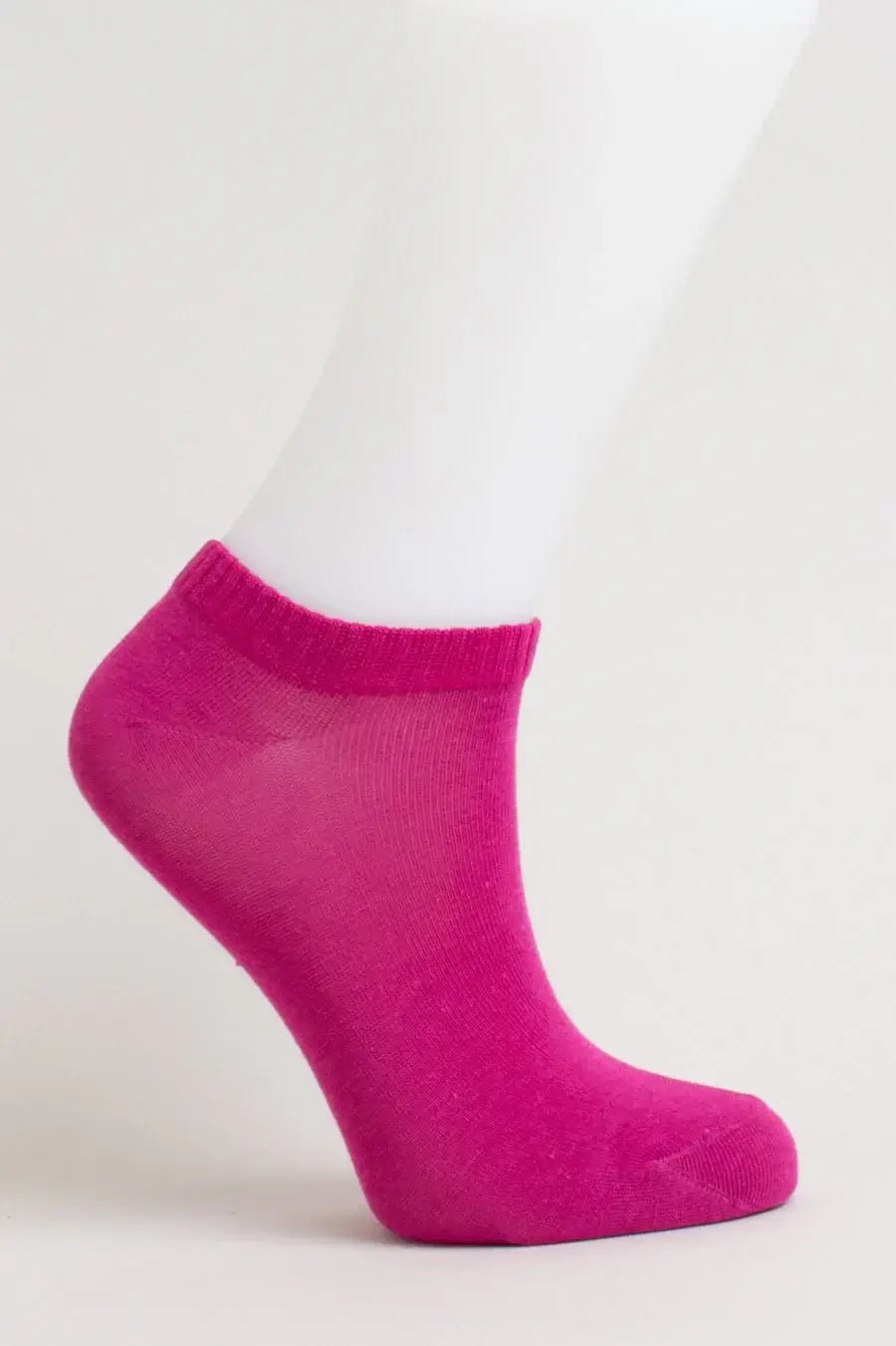 Ladies Bamboo Ankle Socks in vibrant pink color, showcasing soft and moisture-wicking design for active lifestyles.