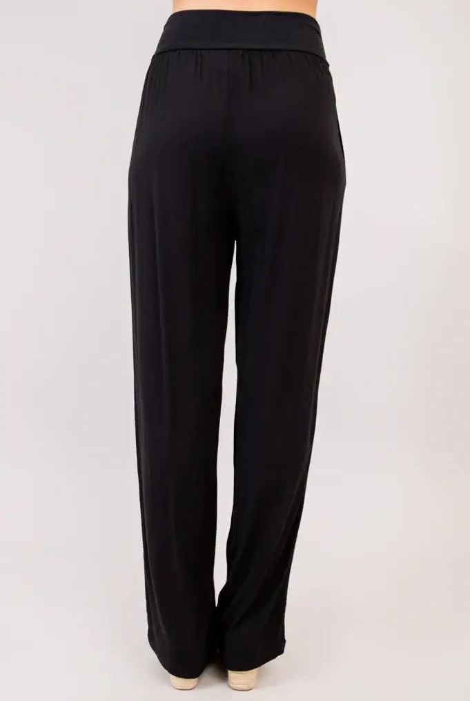 Landon Wide - Leg Pant – Linen Bamboo Flowy Comfort Pant - Blue Sky Clothing Co - Cloud Nine Pajamas