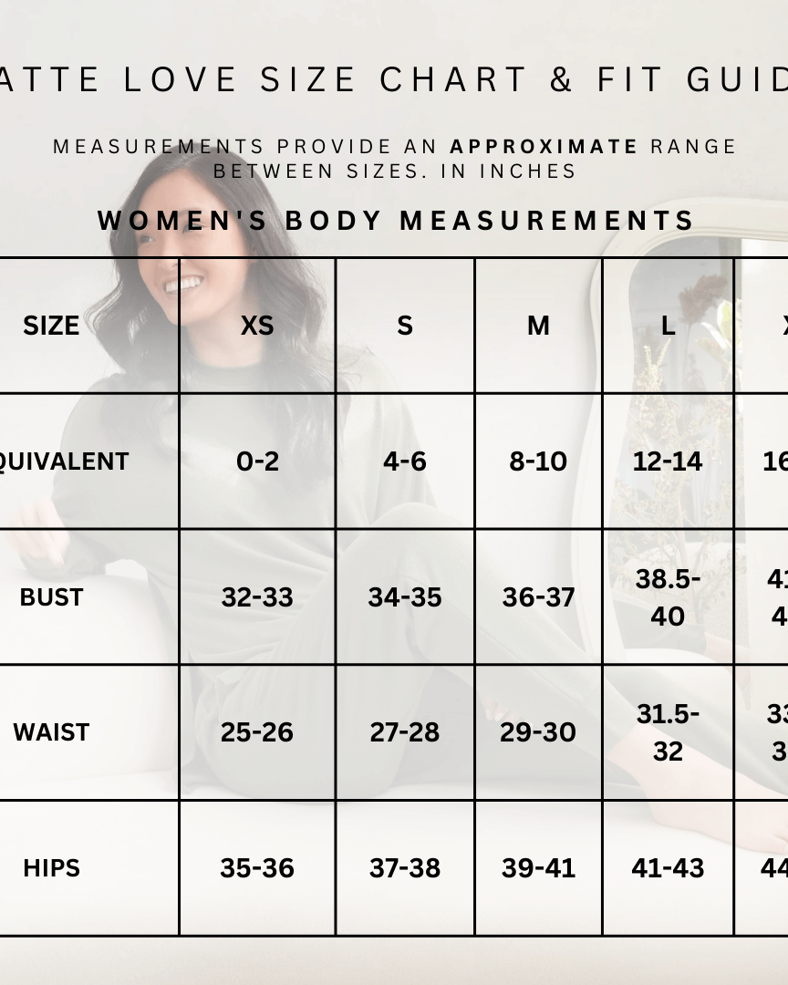all-groups latte love size chart