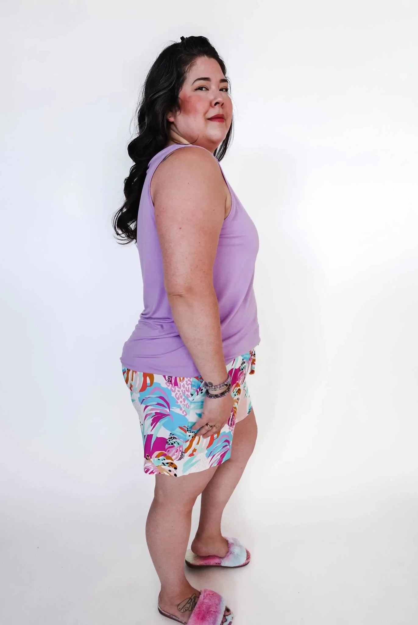 Tank & Short PJ Set - Bamboo | Lilac/Island Breeze GEORGIA RYLAN