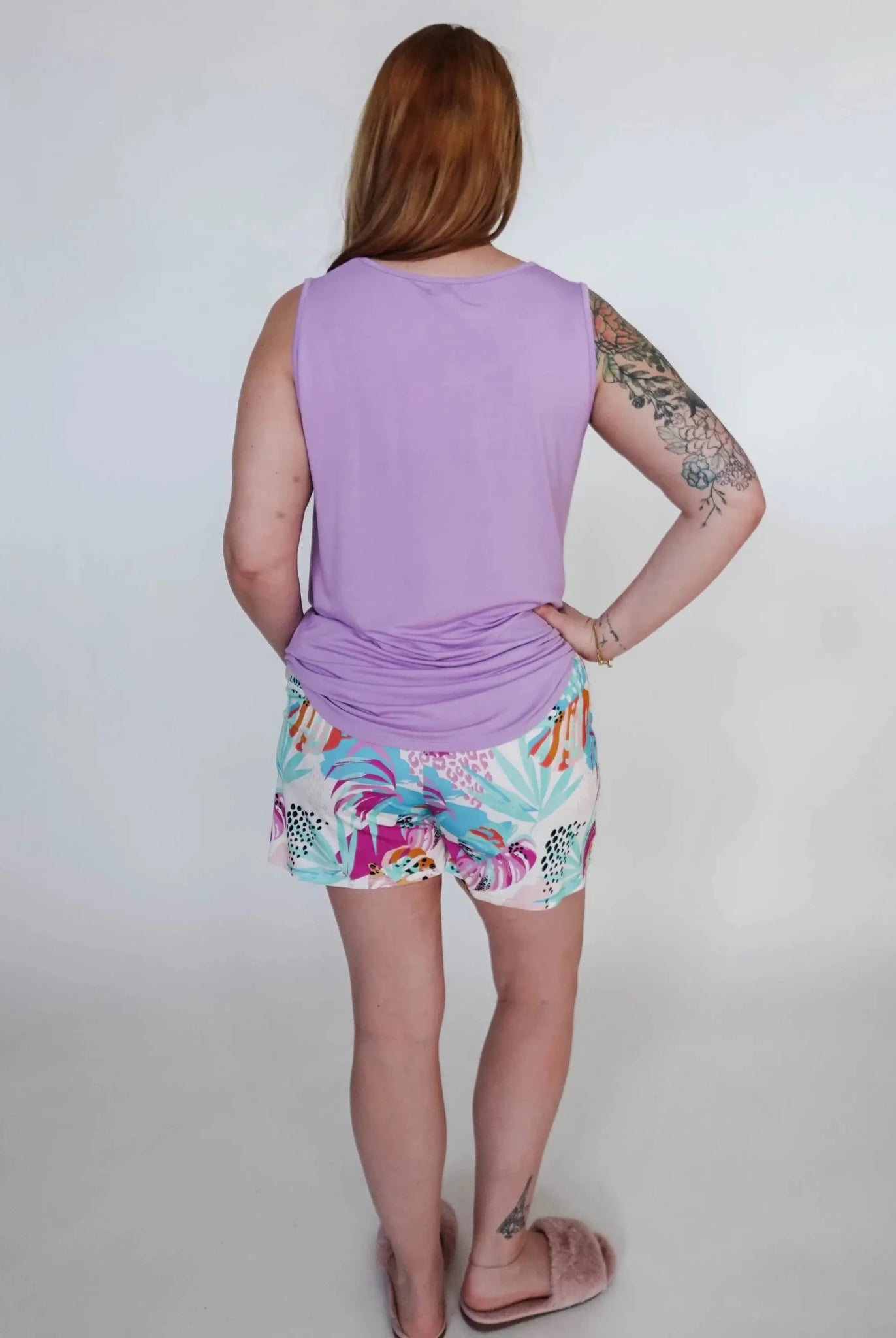 Tank & Short PJ Set - Bamboo | Lilac/Island Breeze GEORGIA RYLAN