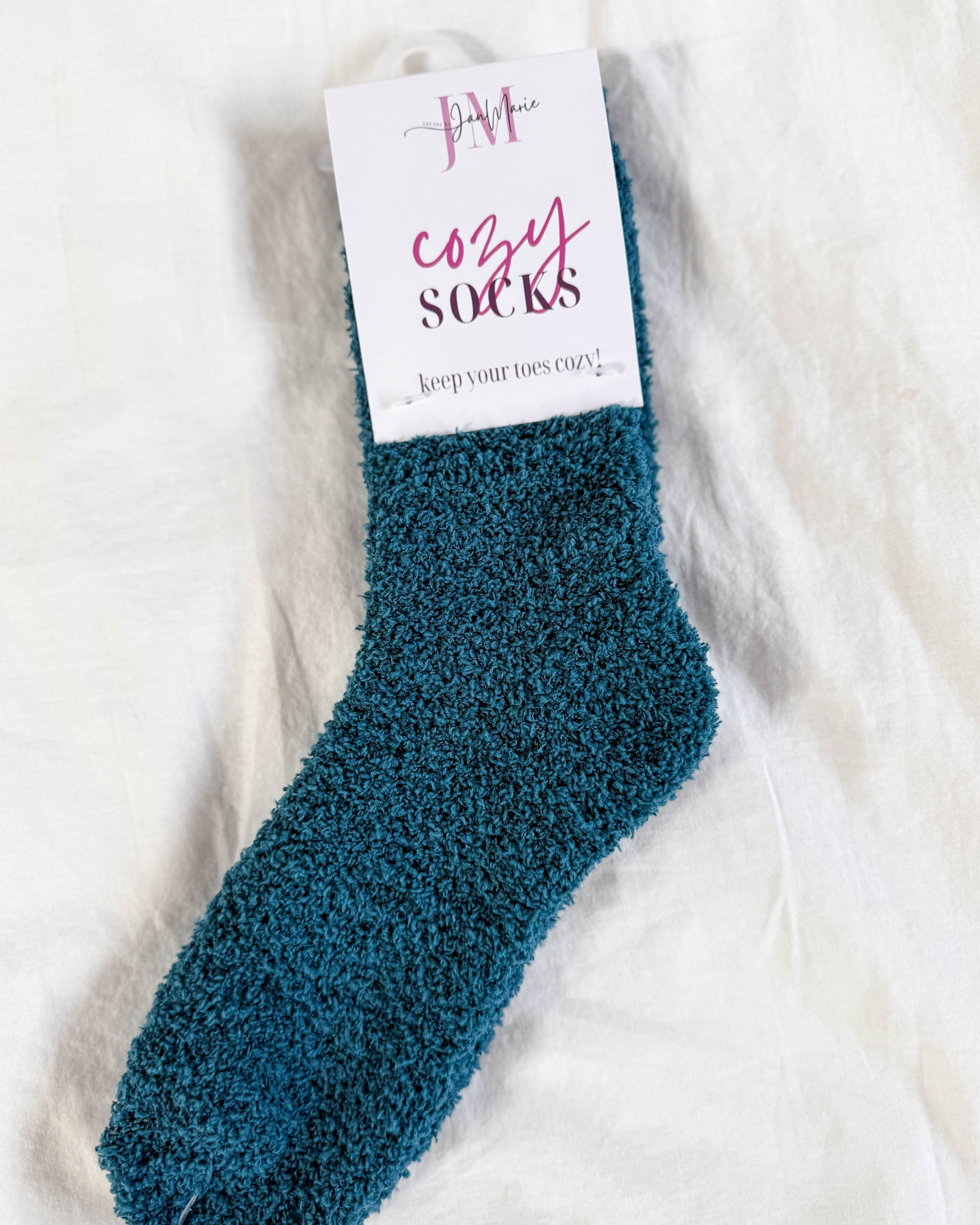 Lounge By Jan Marie Cozy Cabin Socks in polyester, peacock blue