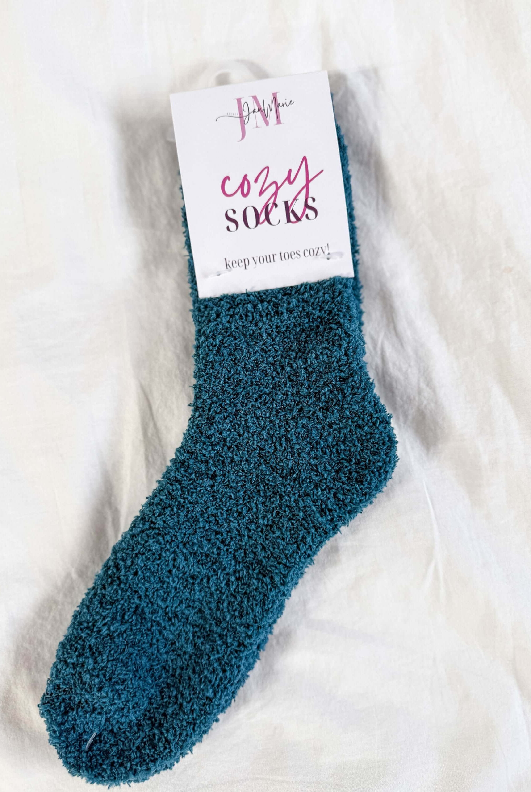 Lounge By Jan Marie Cozy Cabin Socks in polyester, peacock blue