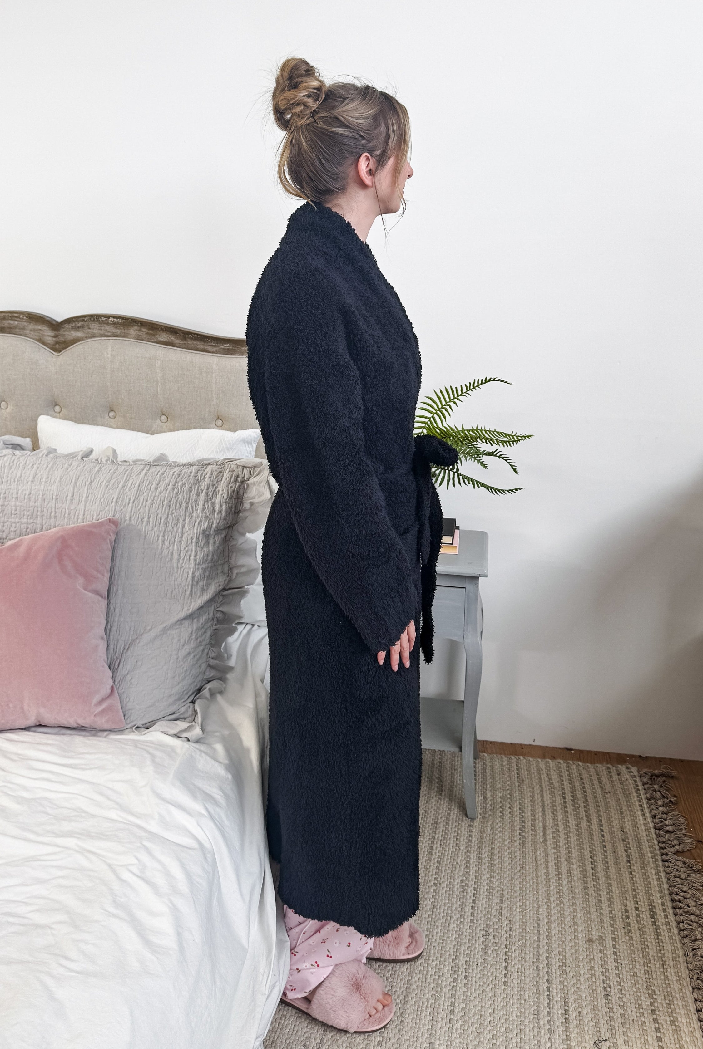 Black Cloud Spa Robe | Cozy Plush Lounge Robe